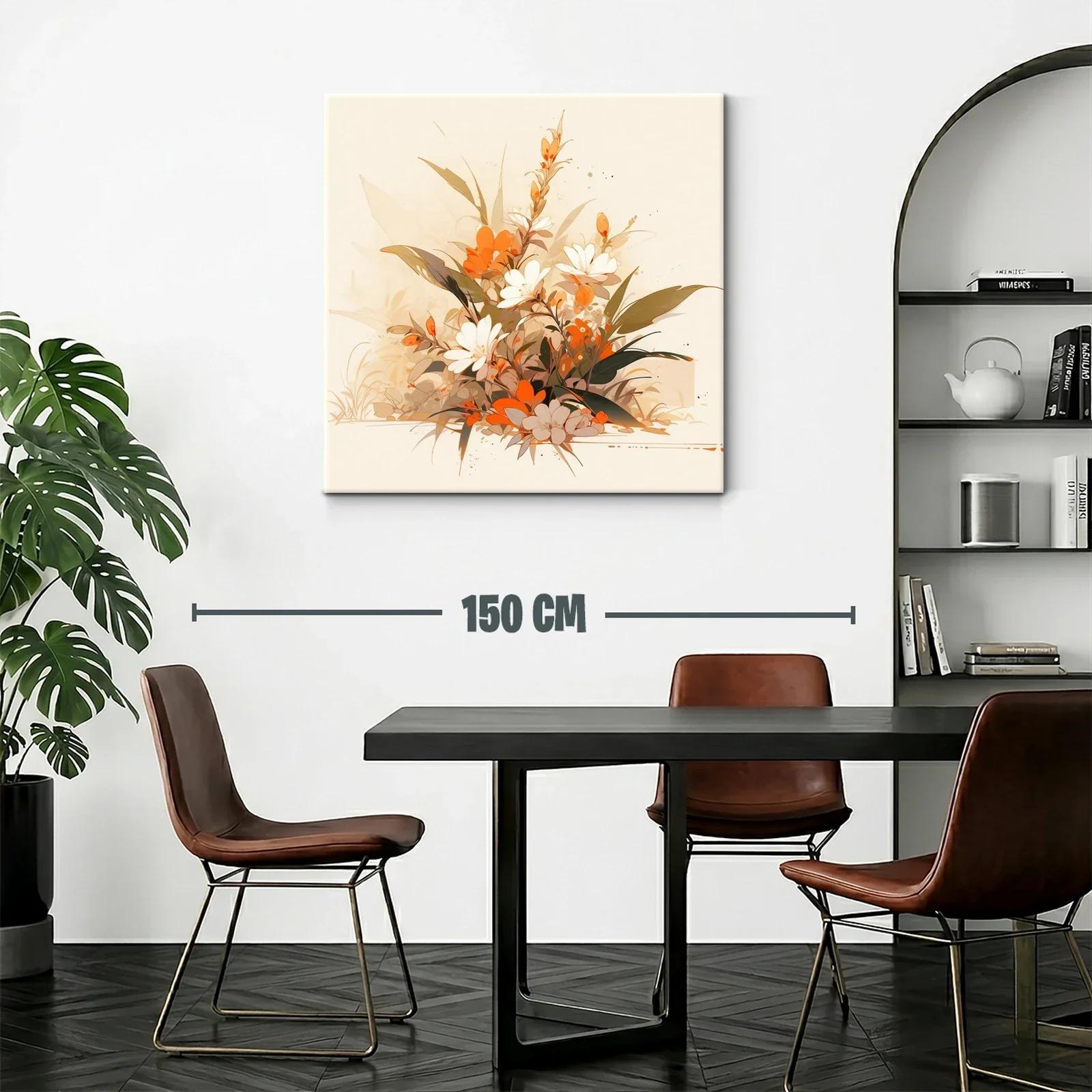 Composición floral cálida con tonos tierra y naranjas vibrantes — miniatura 2