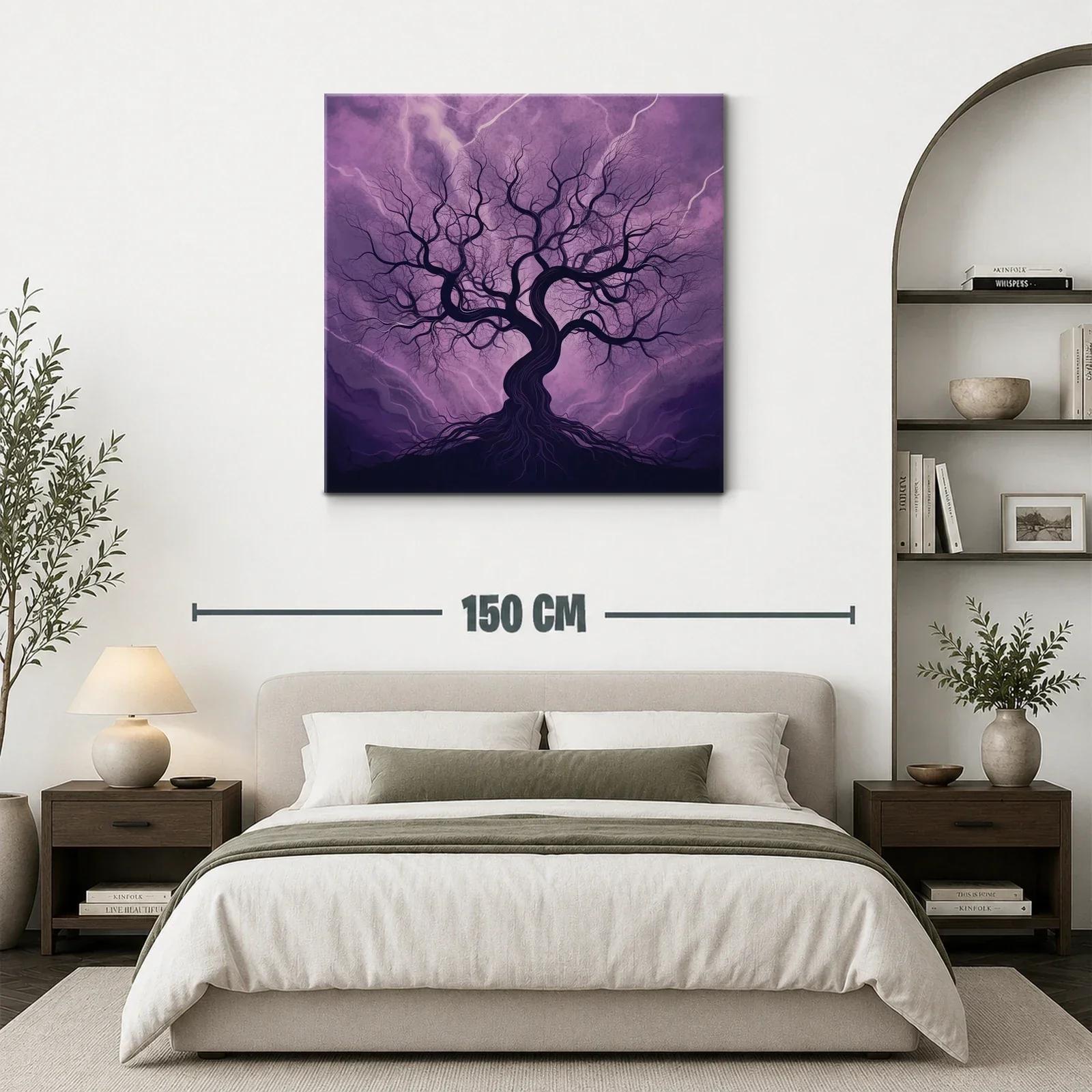 Árbol Sinuoso en Tonos Morados Intenso y Profundo — miniatura 3
