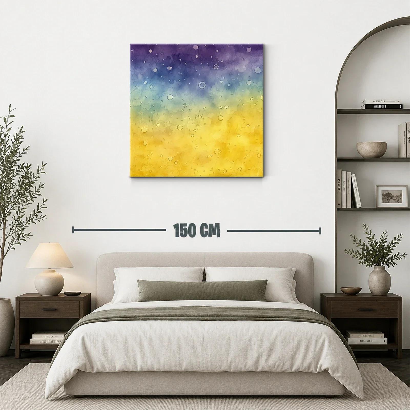 Composición abstracta en tonos morado azul y amarillo — miniatura 3