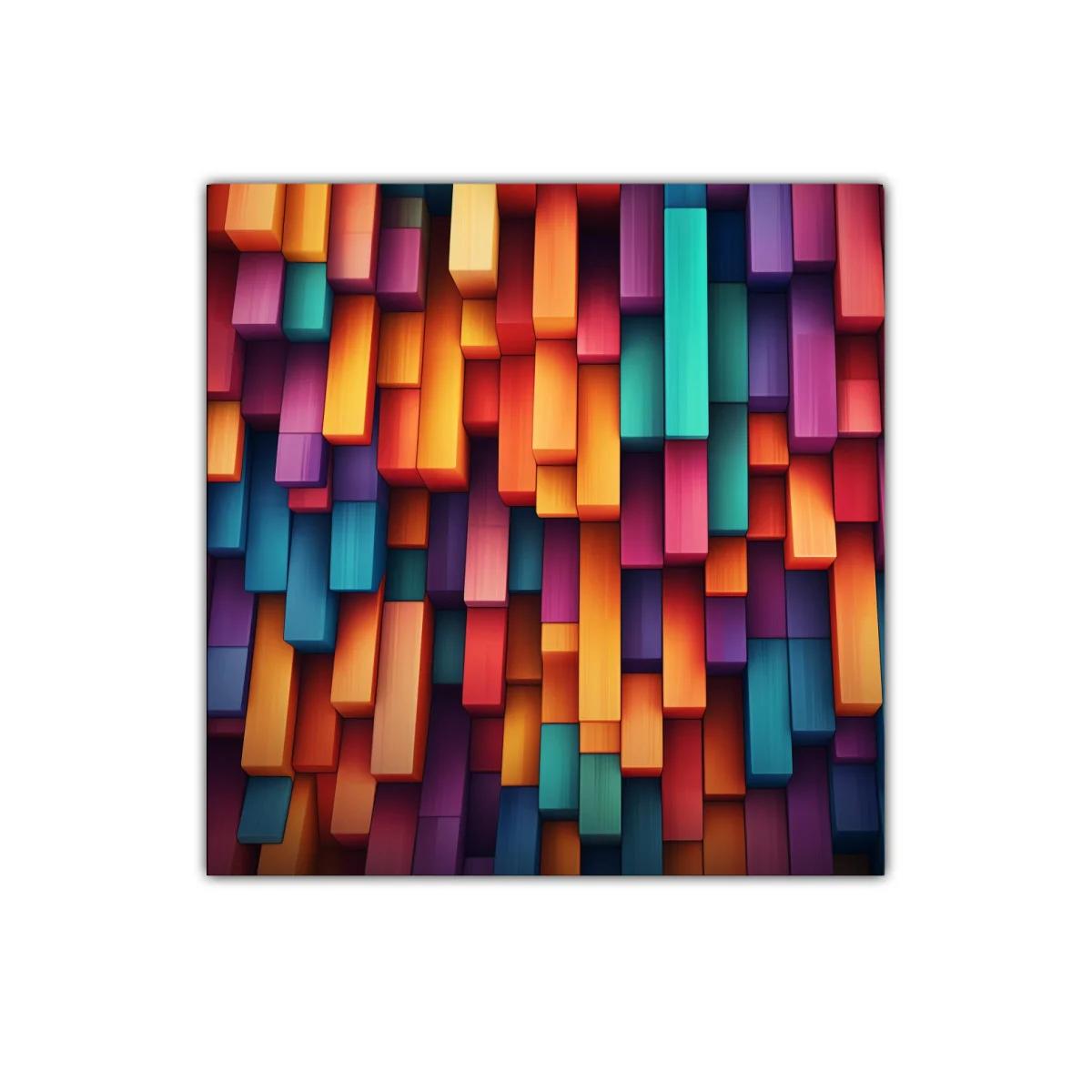 Composición abstracta de bloques coloridos en relieve — imagen principal