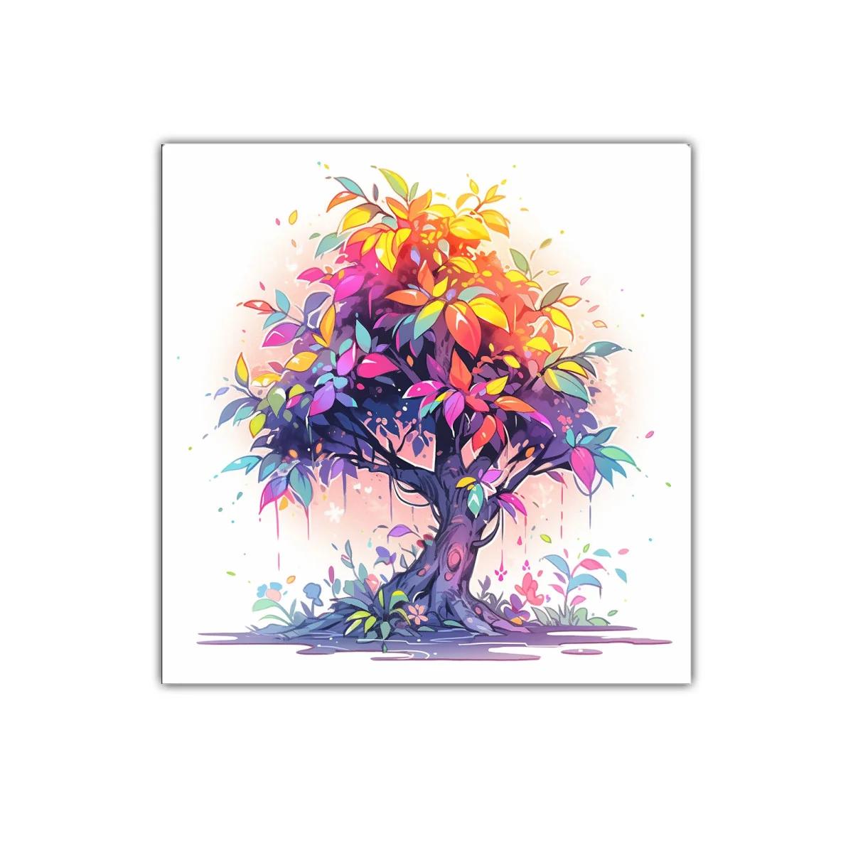 Árbol vibrante con hojas multicolor y espíritu alegre — imagen principal