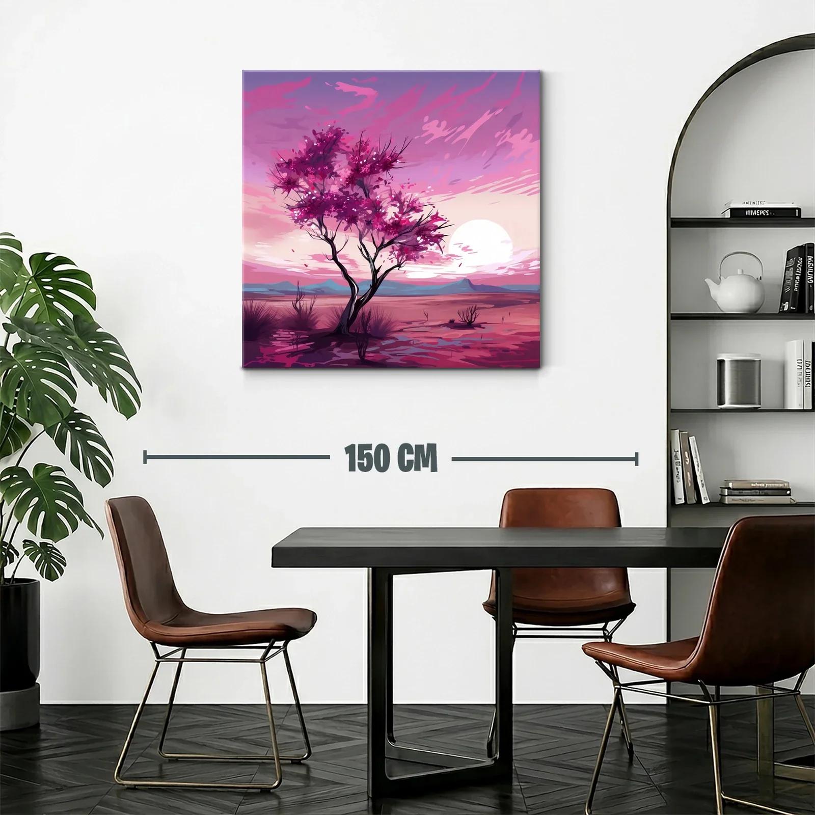 Atardecer en árbol florido con tonos cálidos y vibrantes — miniatura 2