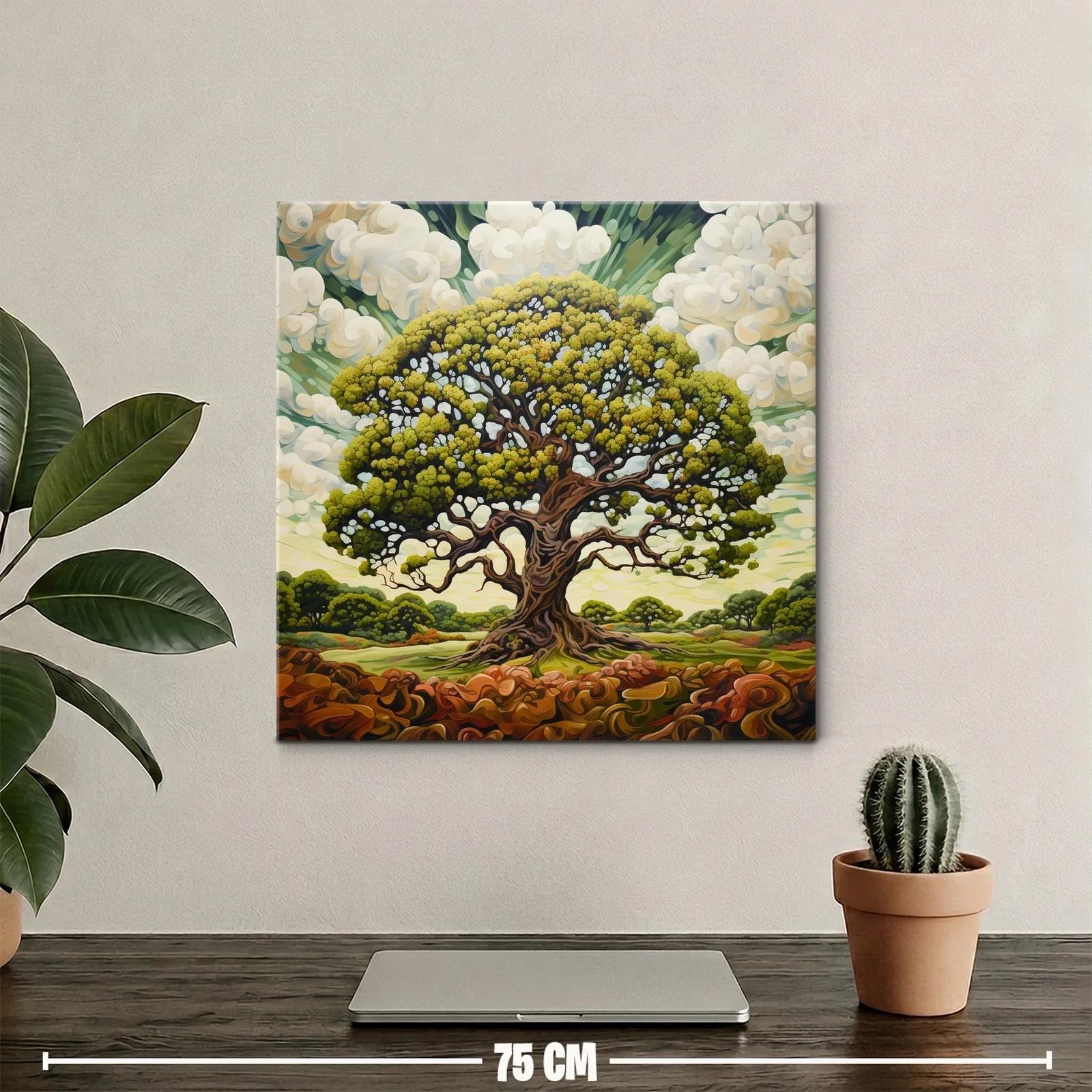 Majestuoso árbol con follaje vibrante en paisaje natural — miniatura 2