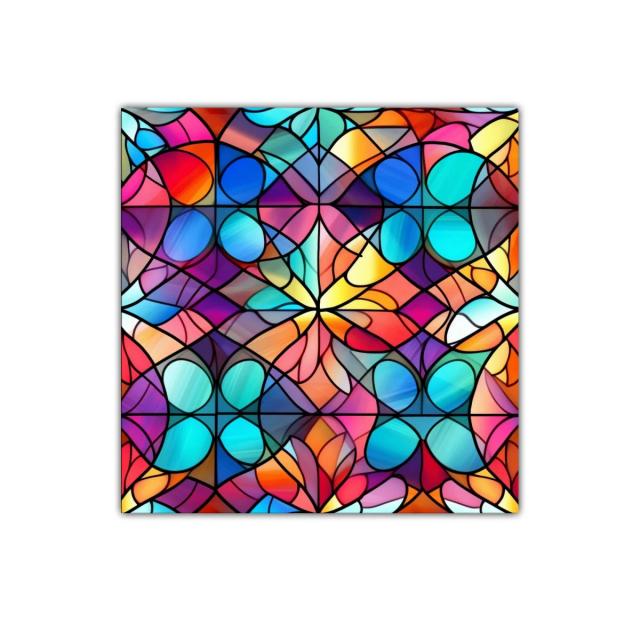 Cuadro decorativo colorido con diseño abstracto y geométrico