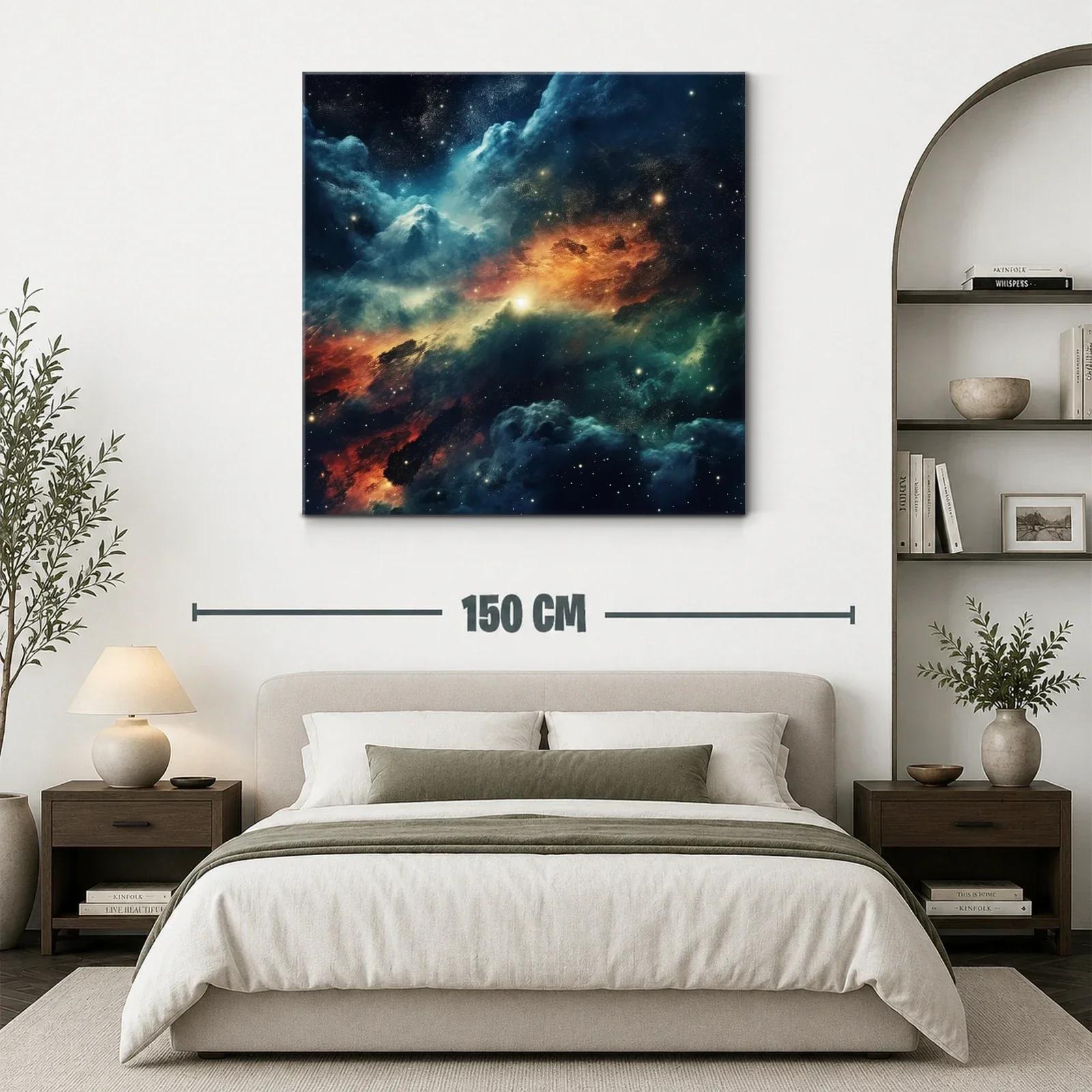Nebulosa Cósmica en Tonos Profundos y Vibrantes — miniatura 3