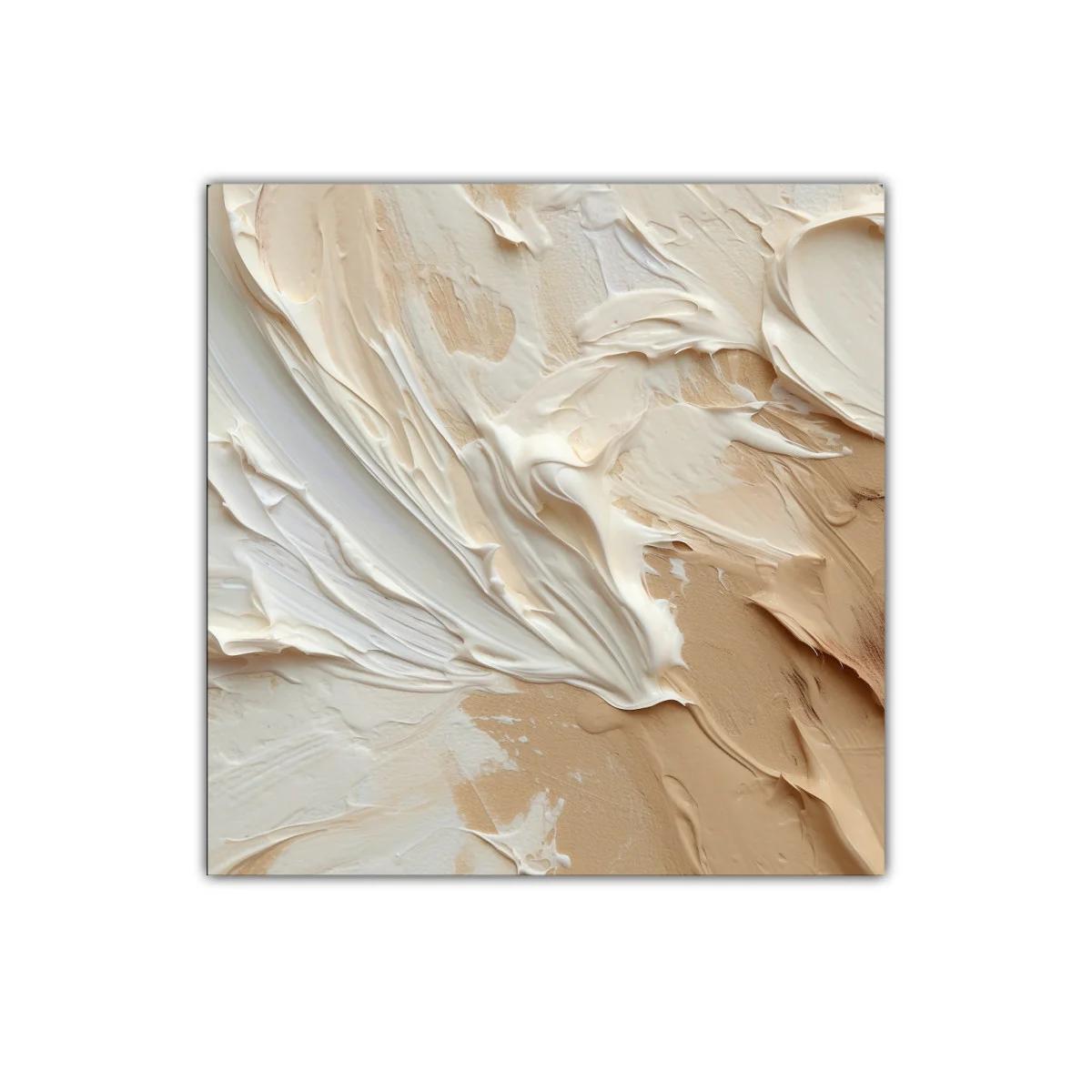 Cuadro abstracto en tonos beige y crema para ambientes cálidos — imagen principal