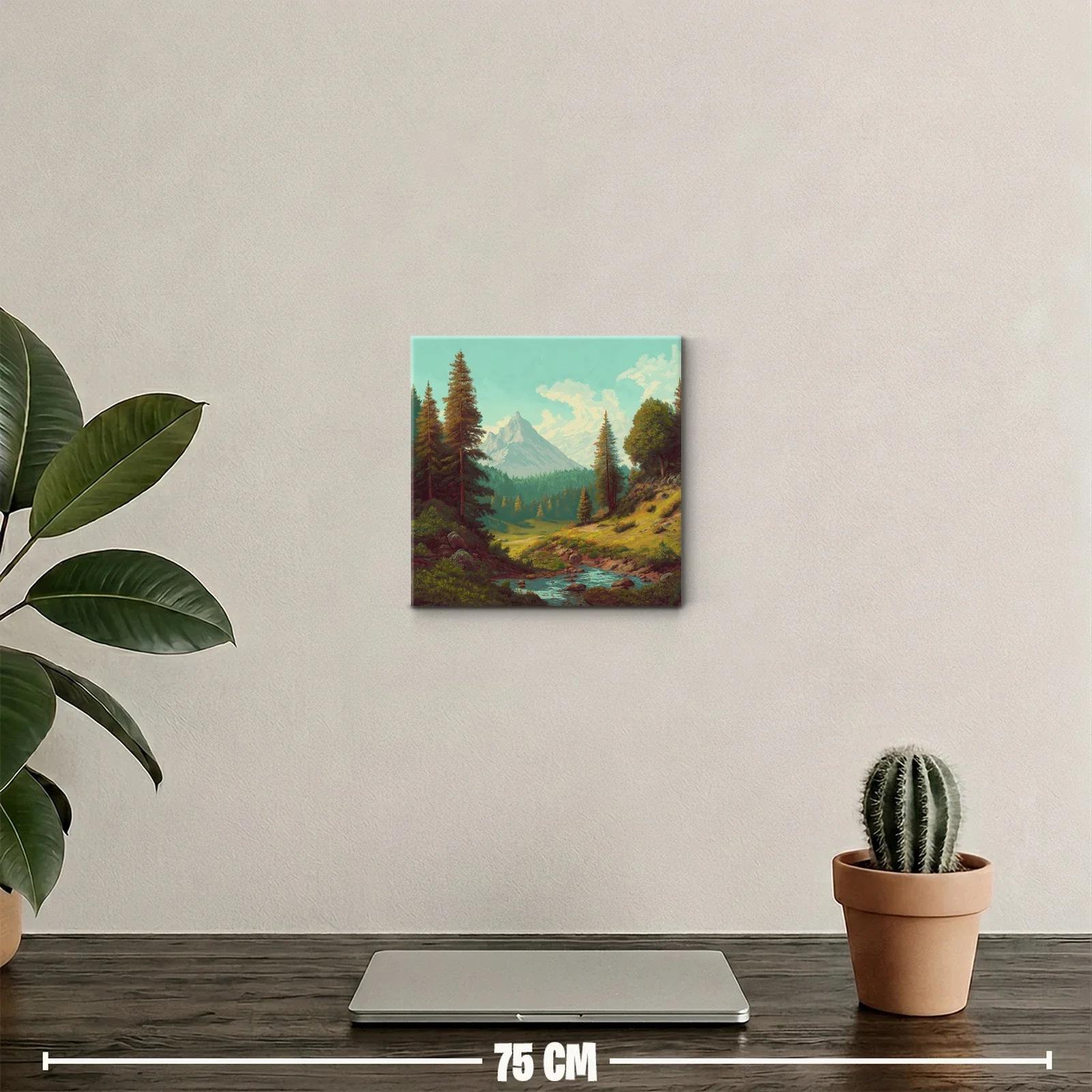 Paisaje natural con río y montañas en calma — miniatura 2