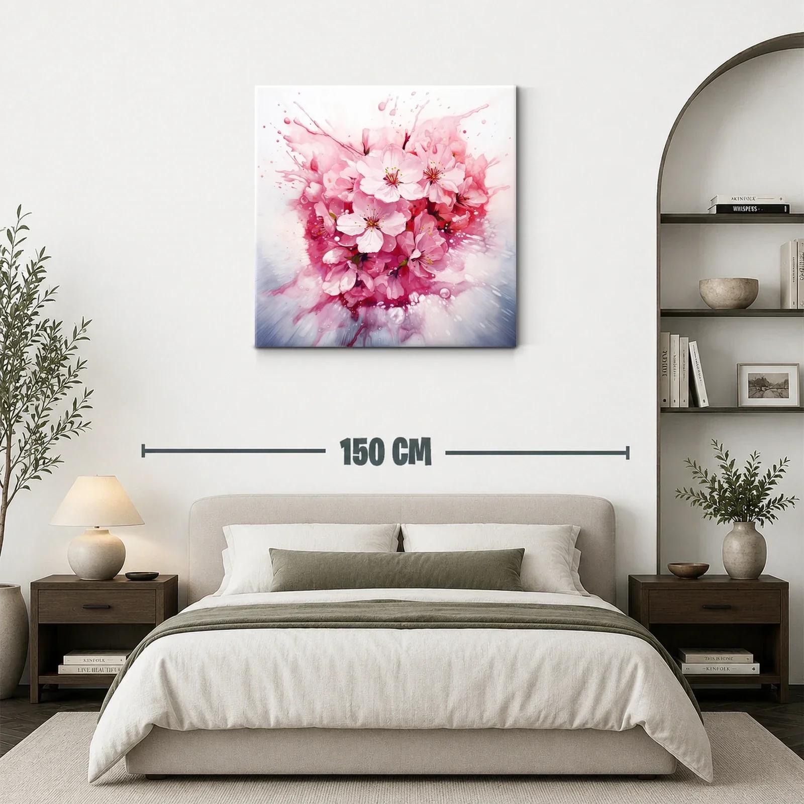 Composición de flores rosas con efecto estallido vibrante — miniatura 3