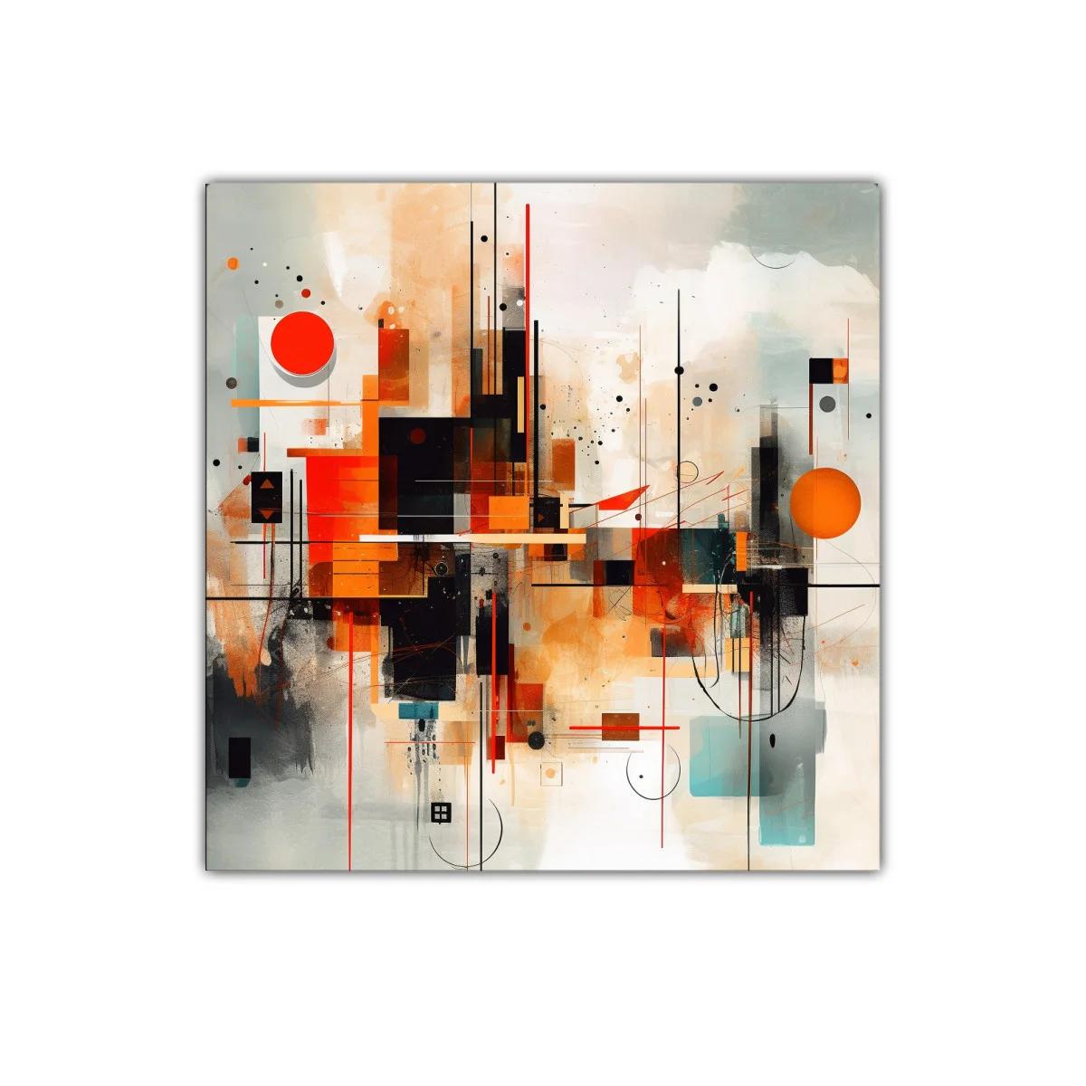 Composición abstracta con formas geométricas en tonos cálidos — imagen principal