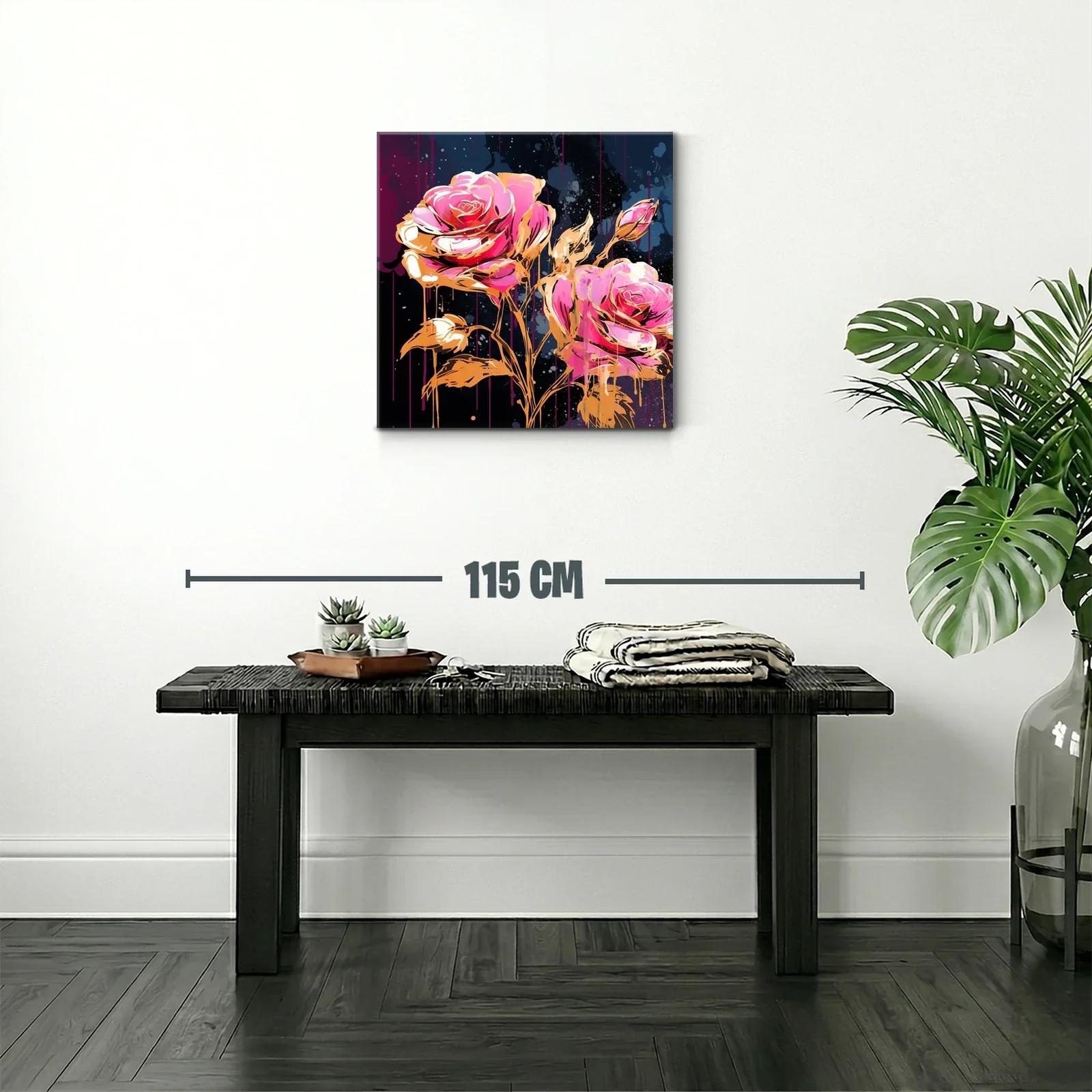 Rosas vibrantes en tonos dorados y rosas intensos — miniatura 2