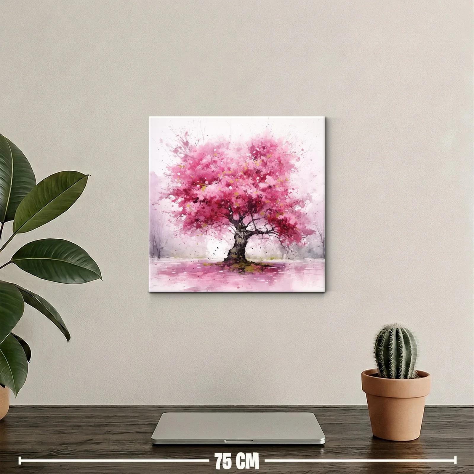 Árbol de flores rosas que llena de vida el espacio — miniatura 2