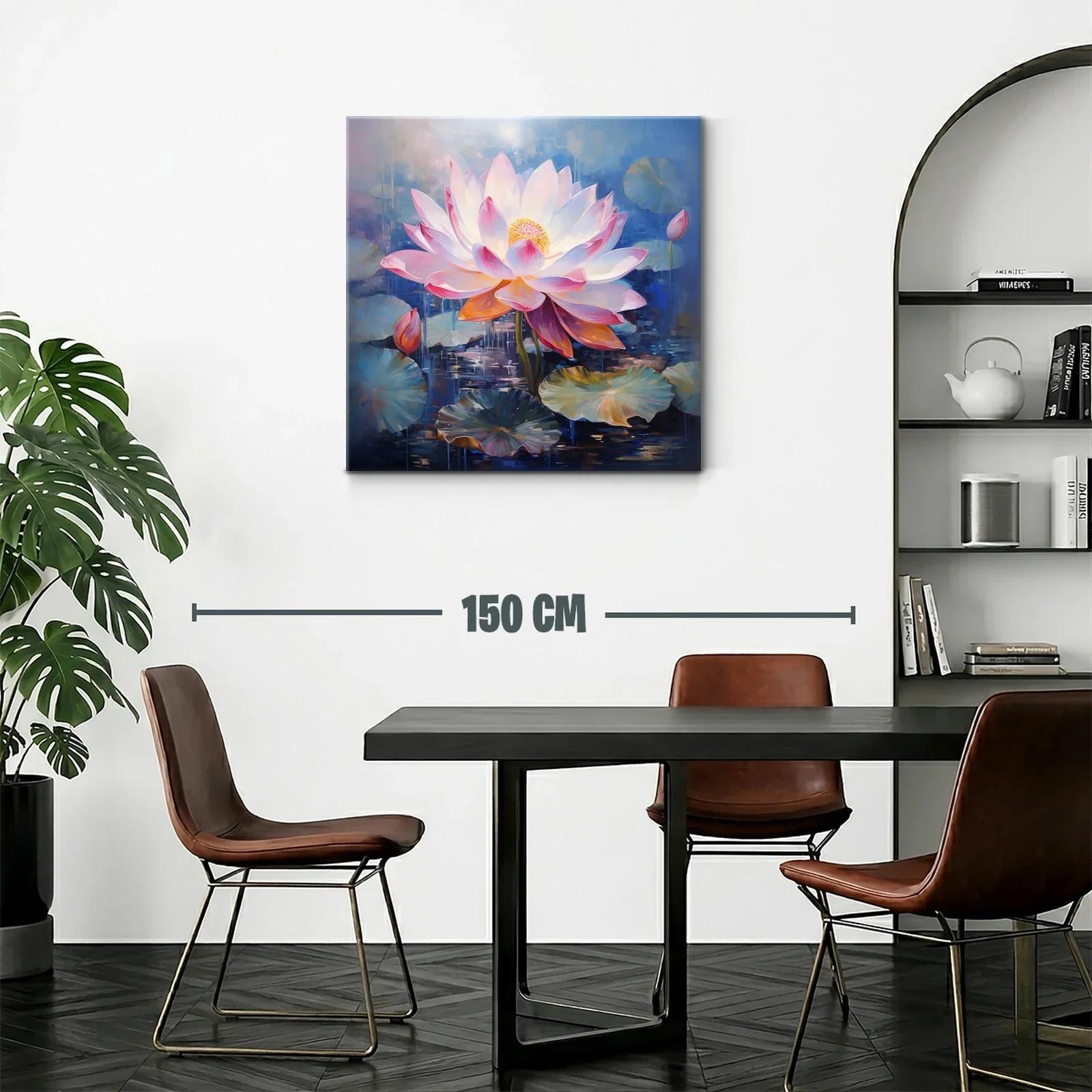 Exquisita flor de loto en armonía acuática y luz suave — miniatura 2