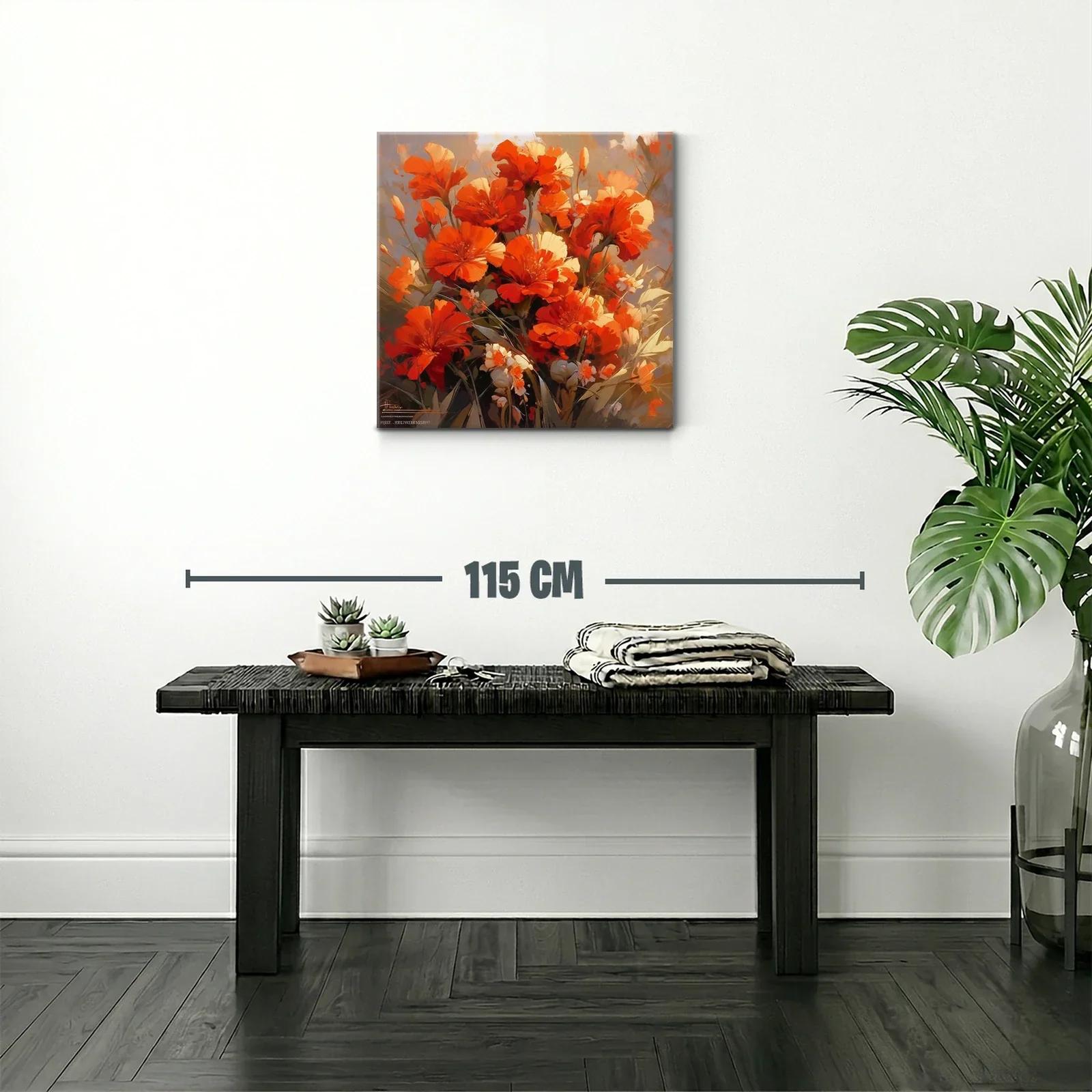 Flores vibrantes en tonos naranjas y cálidos — miniatura 2