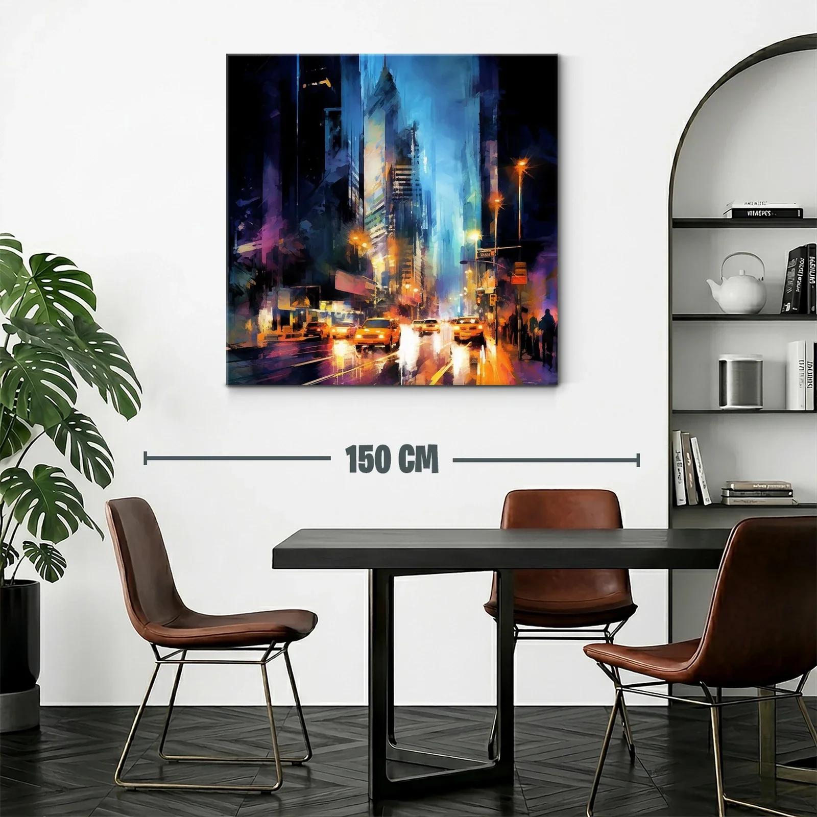 Atardecer vibrante en ciudad con luces y movimiento nocturno — miniatura 2