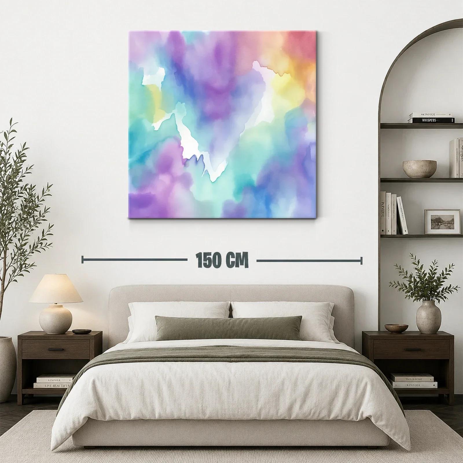 Cuadro abstracto en tonos pastel para ambientes suaves — miniatura 3