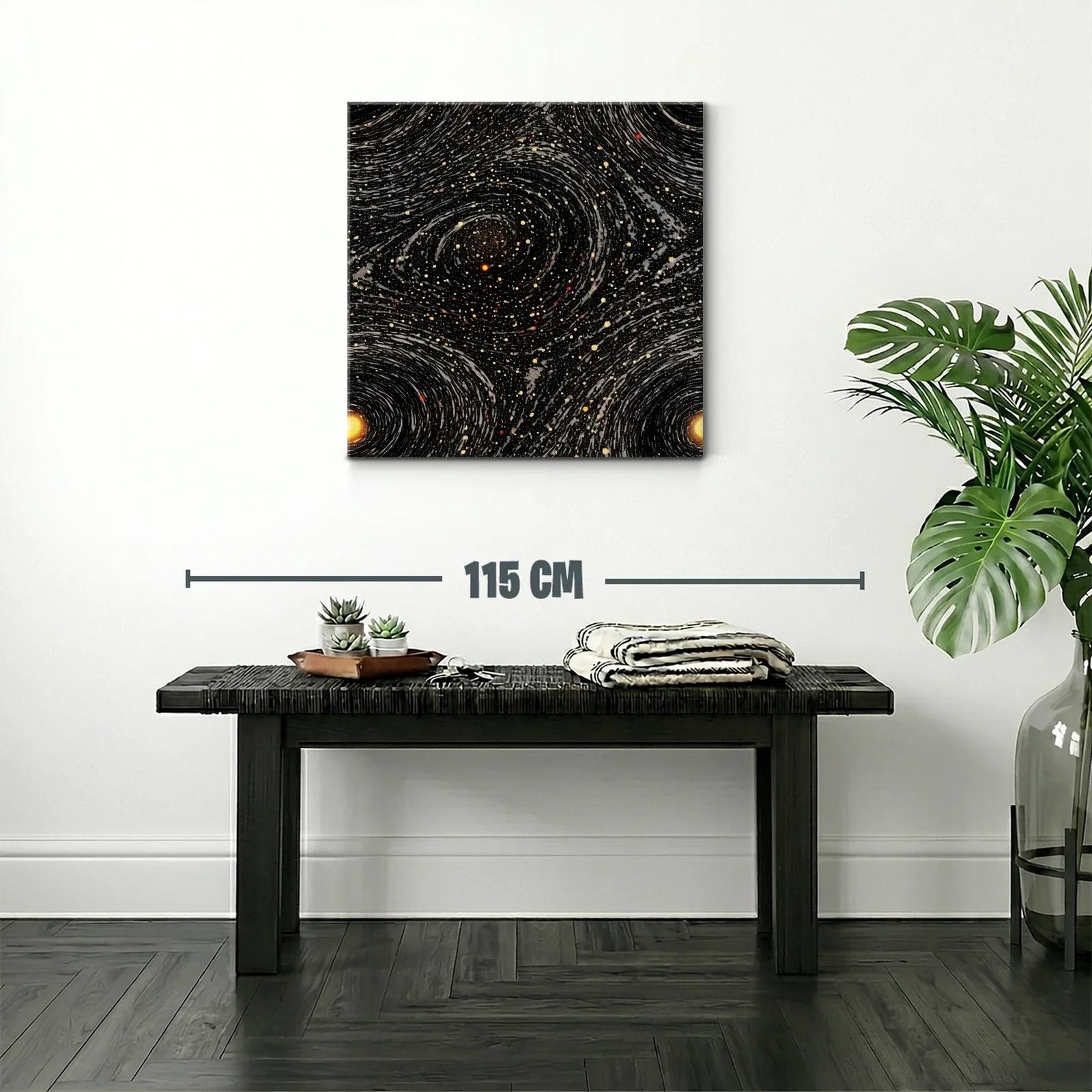Abstracción cósmica con espirales y destellos estelares — miniatura 2