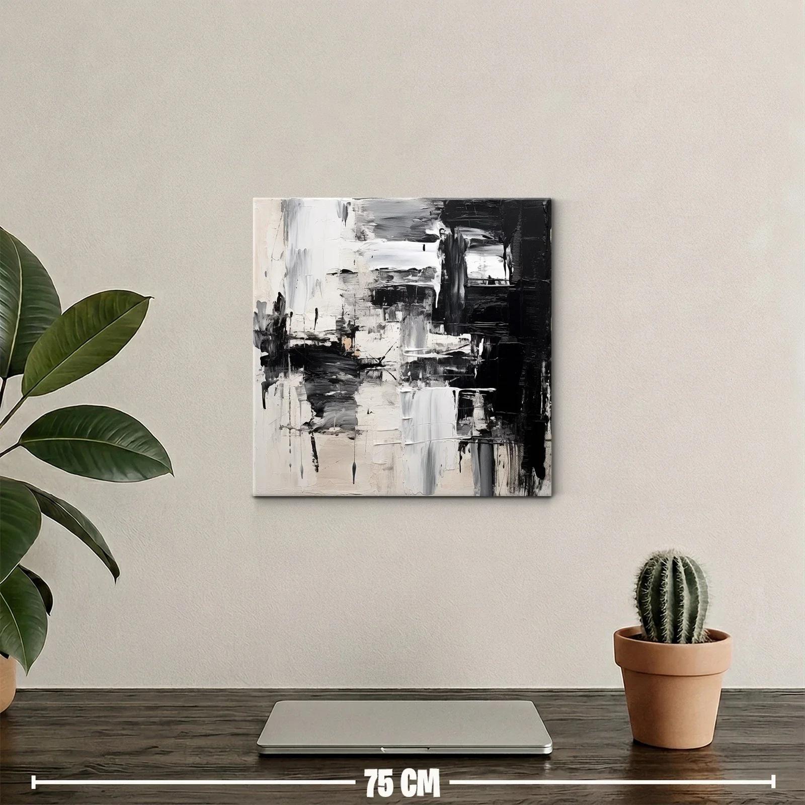 Composición abstracta en negro blanco y tonos neutros — miniatura 2
