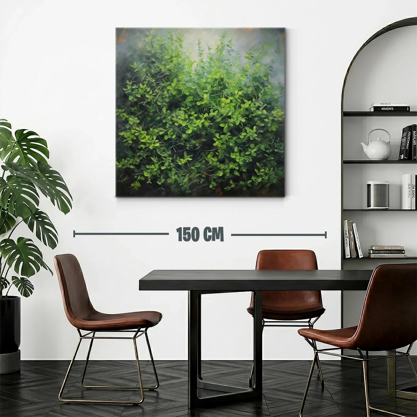 Cuadro con motivo de follaje verde vibrante para interiores naturales — miniatura 2