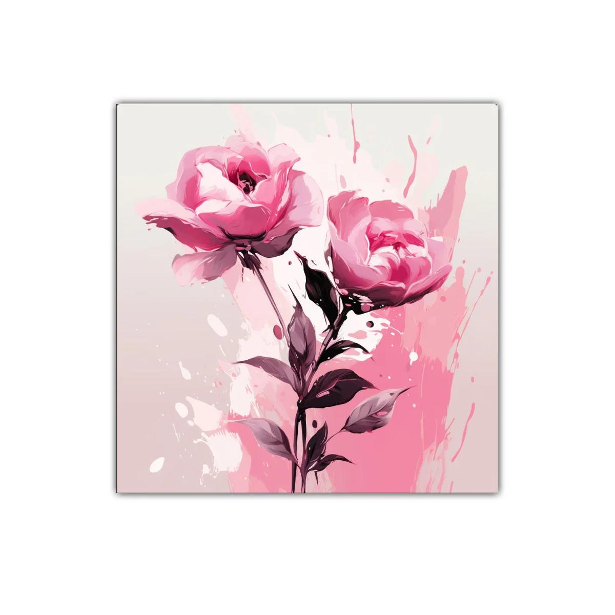Elegancia floral con rosas en tonos rosas vibrantes
