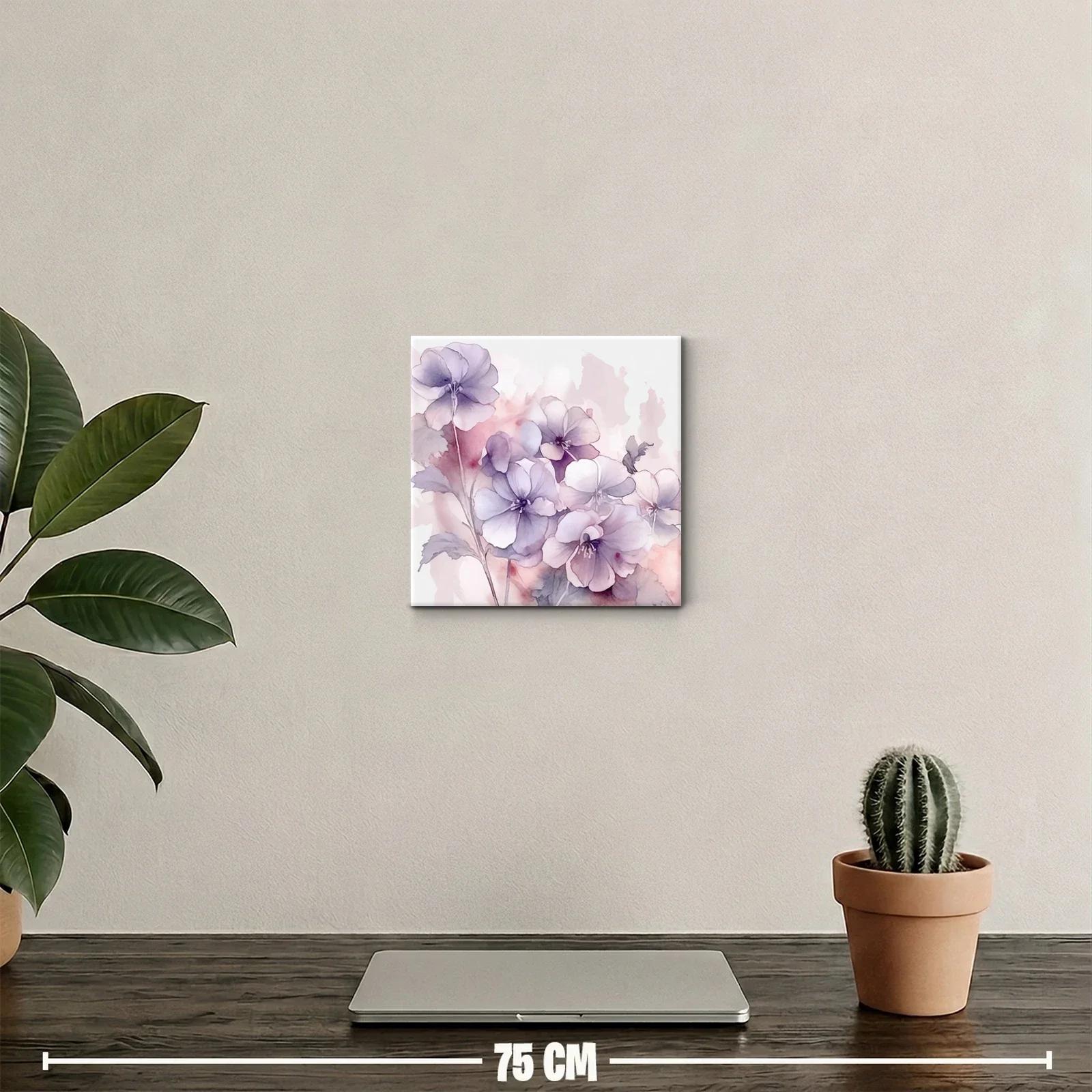 Cuadro decorativo con delicadas flores en tonos pastel suaves — miniatura 2