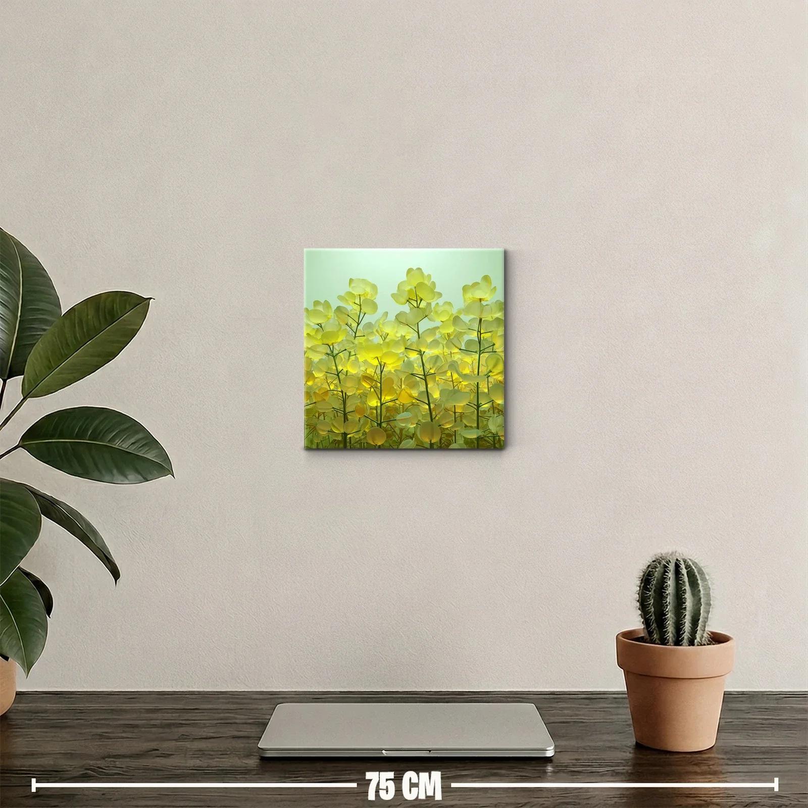 Cuadro decorativo con campo de flores amarillas luminosas — miniatura 2