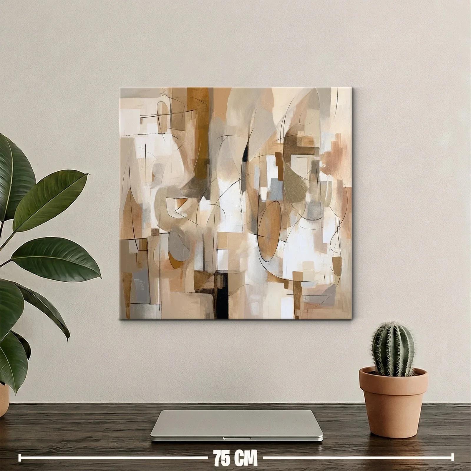 Composición abstracta en tonos cálidos y neutros — miniatura 2