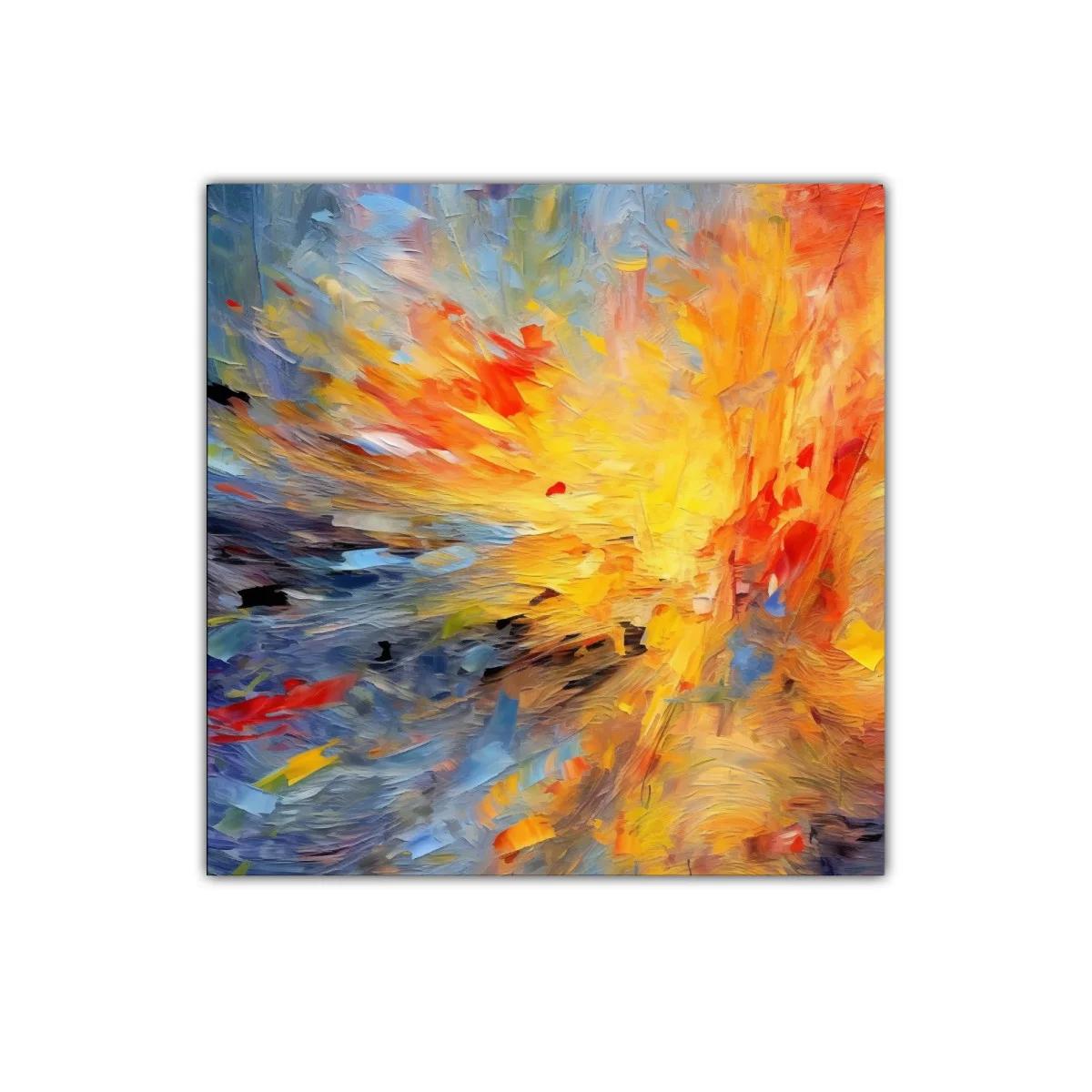 Explosión de color vivo en composición abstracta dinámica