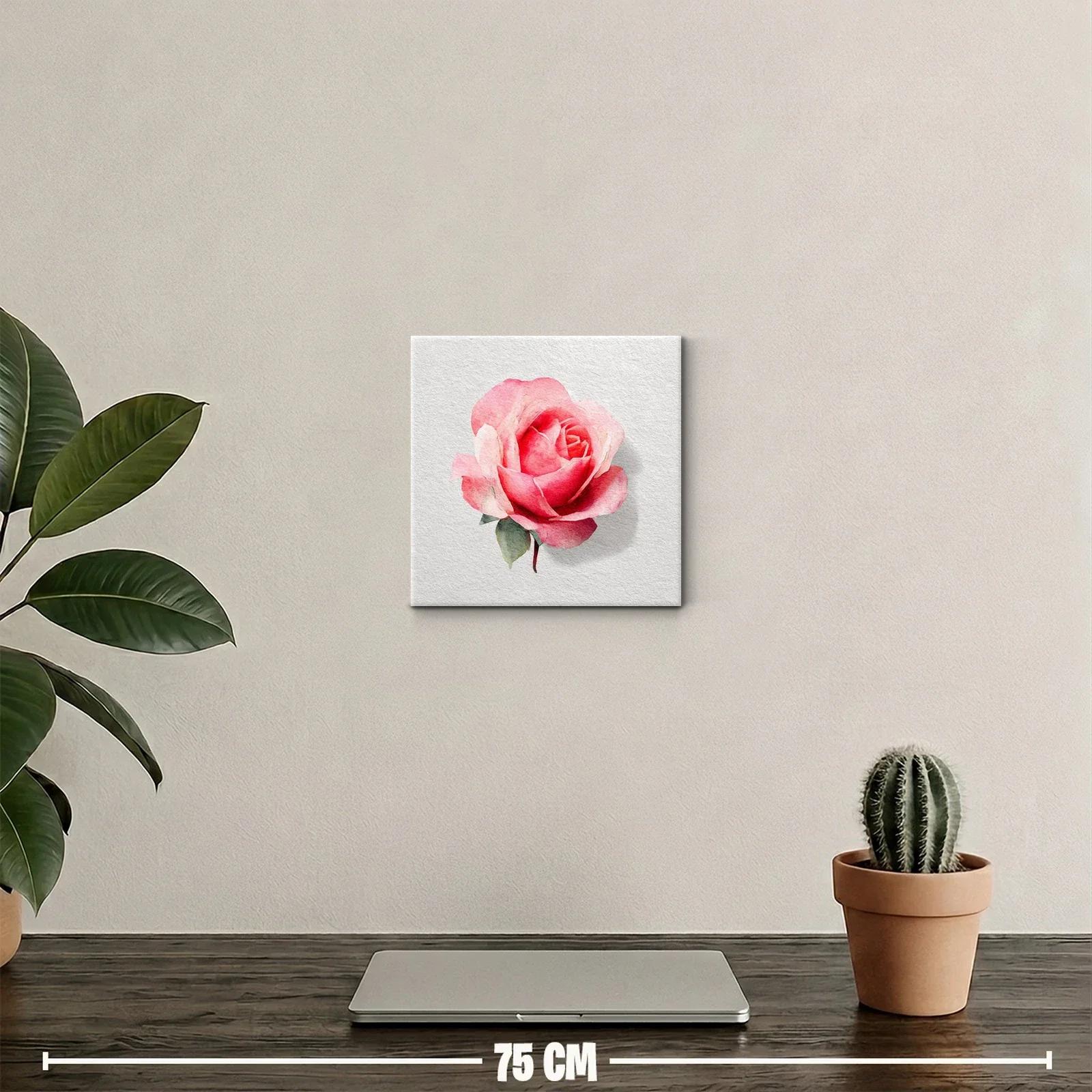 Delicada rosa en tonos rosas y rojos para decorar — miniatura 2