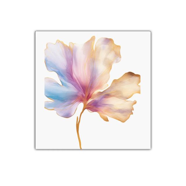 Flor en tonos pastel con toques dorados delicados