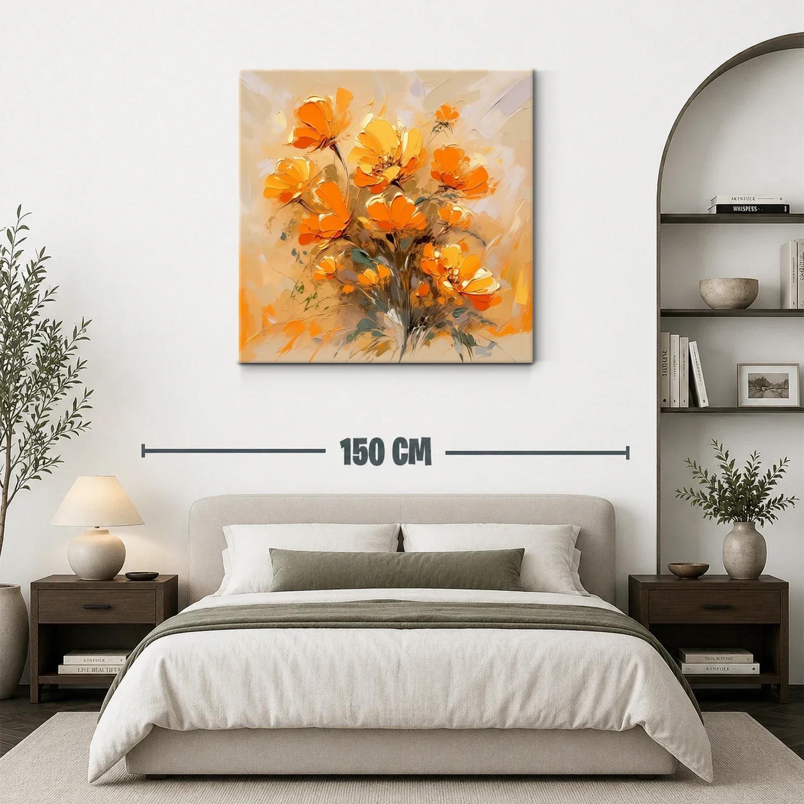 Ramo vibrante de flores cálidas en tonos naranjas y amarillos — miniatura 3