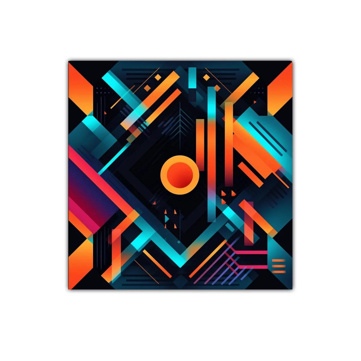 Diseño geométrico vibrante con contrastes luminosos y oscuros — imagen principal