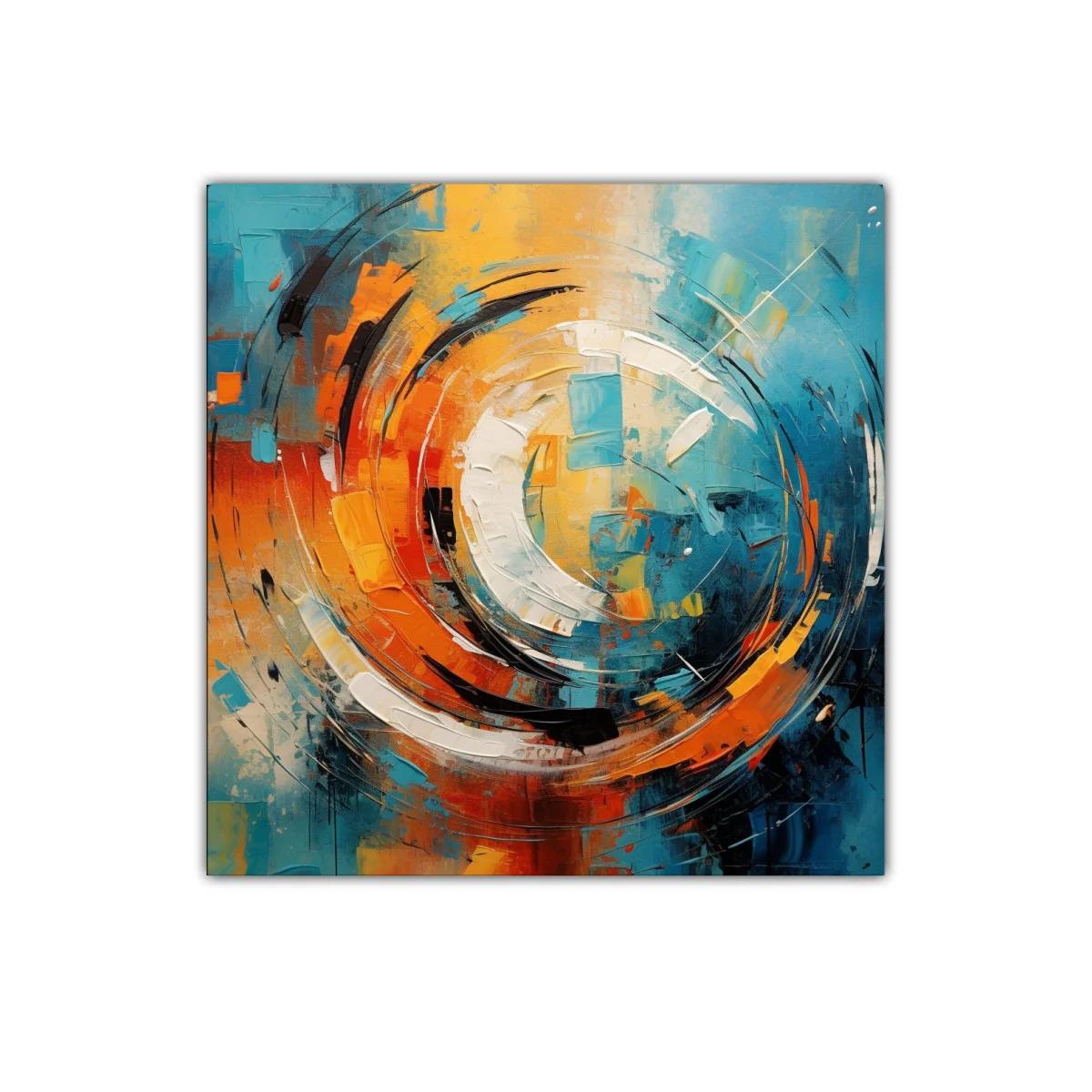 Cuadro decorativo con espiral de colores vibrantes