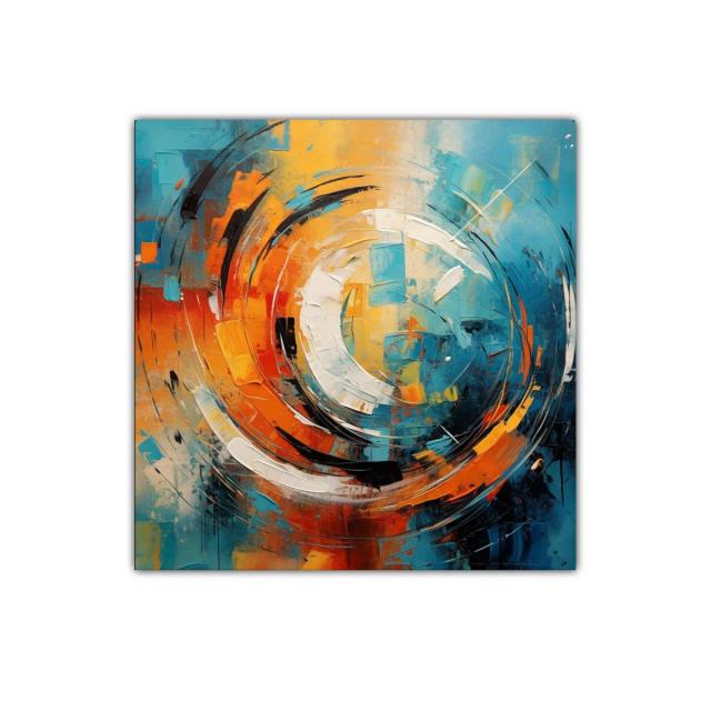 Cuadro decorativo con espiral de colores vibrantes