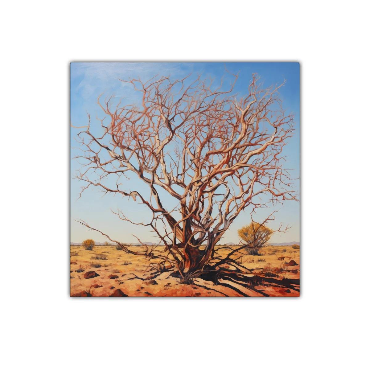 Árbol desnudo en paisaje árido y cielos azules claros — imagen principal