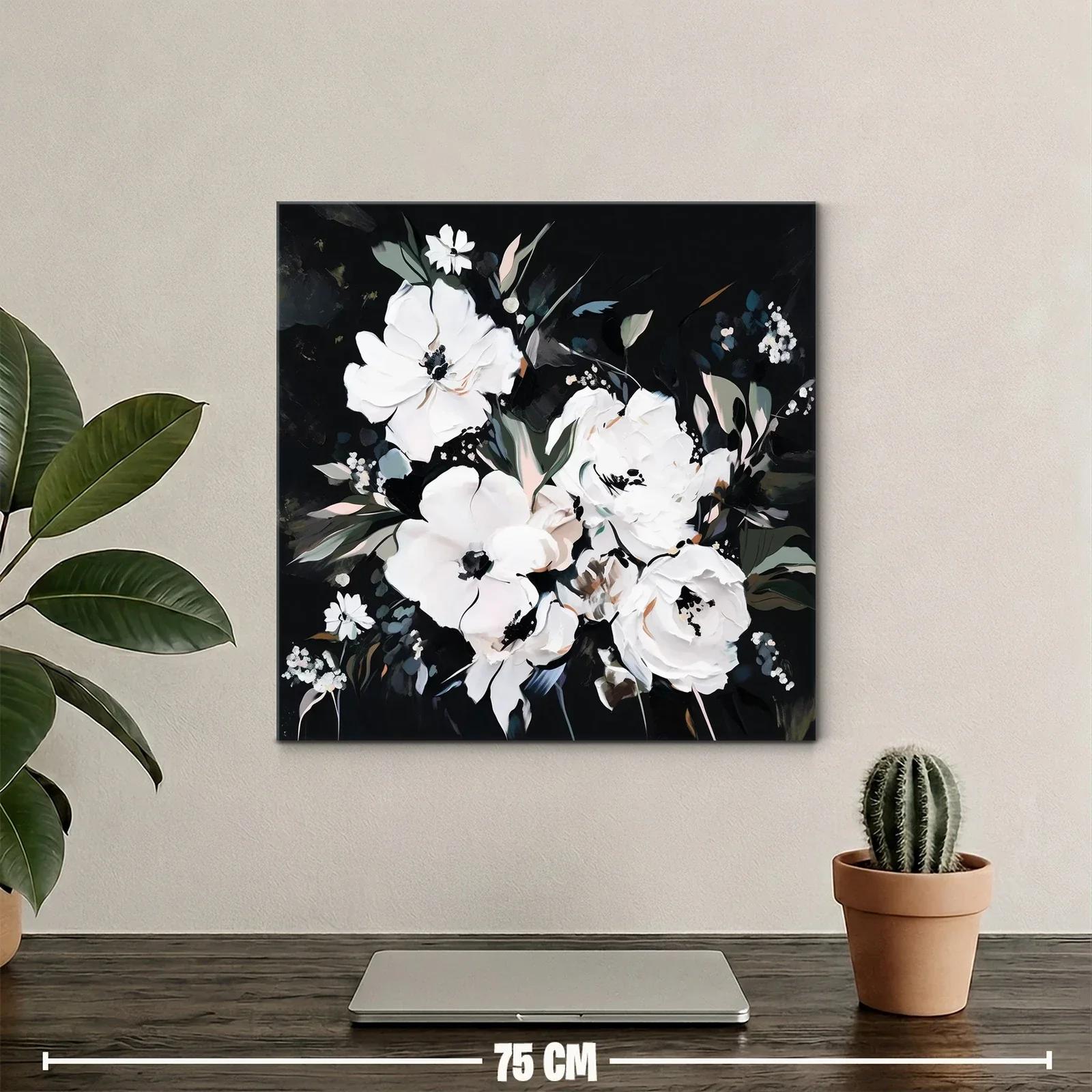 Elegancia floral en tonos blanco y negro — miniatura 2