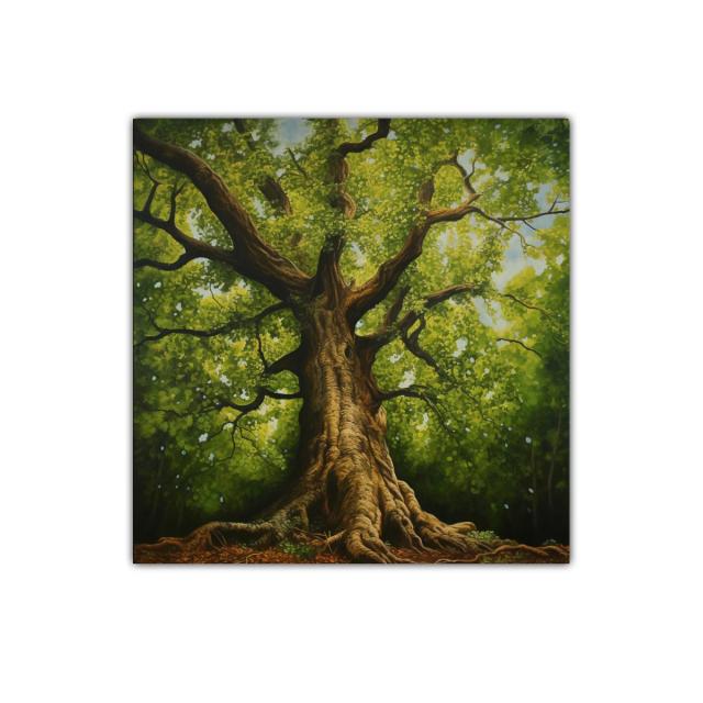 Imponente árbol centenario en exuberante bosque verde