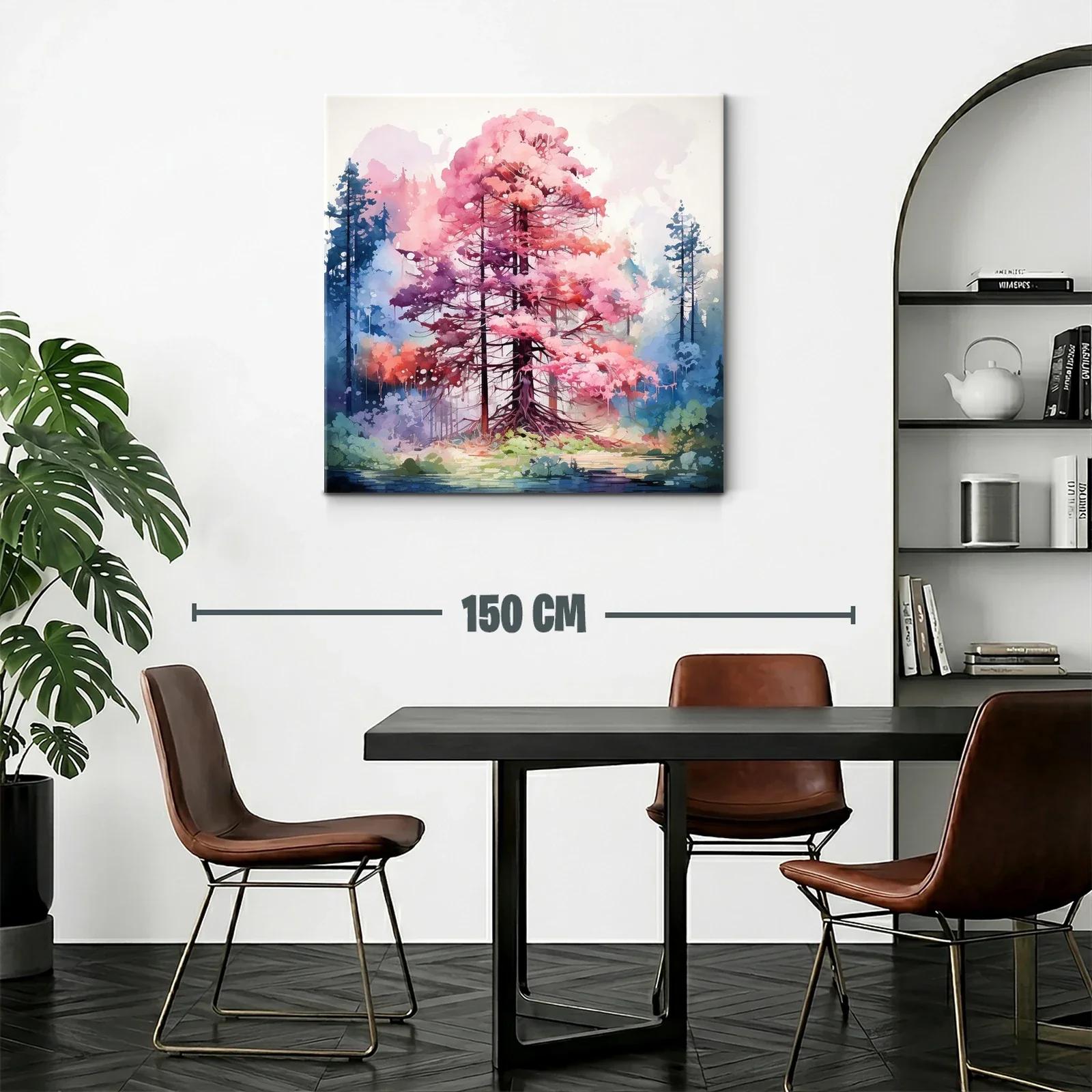 Árbol en tonos rosas y azules con atmósfera onírica — miniatura 2