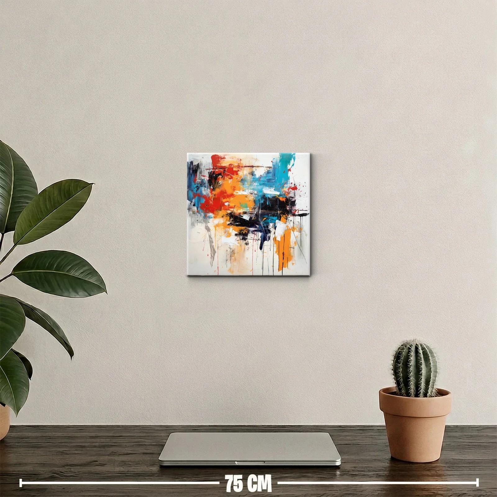 Cuadro abstracto vibrante con colores intensos y dinámicos — miniatura 2