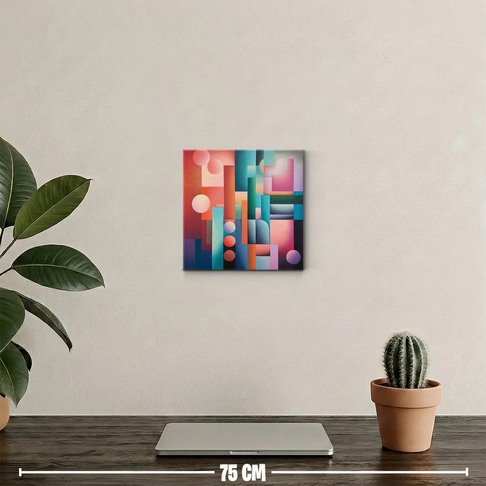 Composición abstracta con formas geométricas y colores vibrantes — miniatura 2