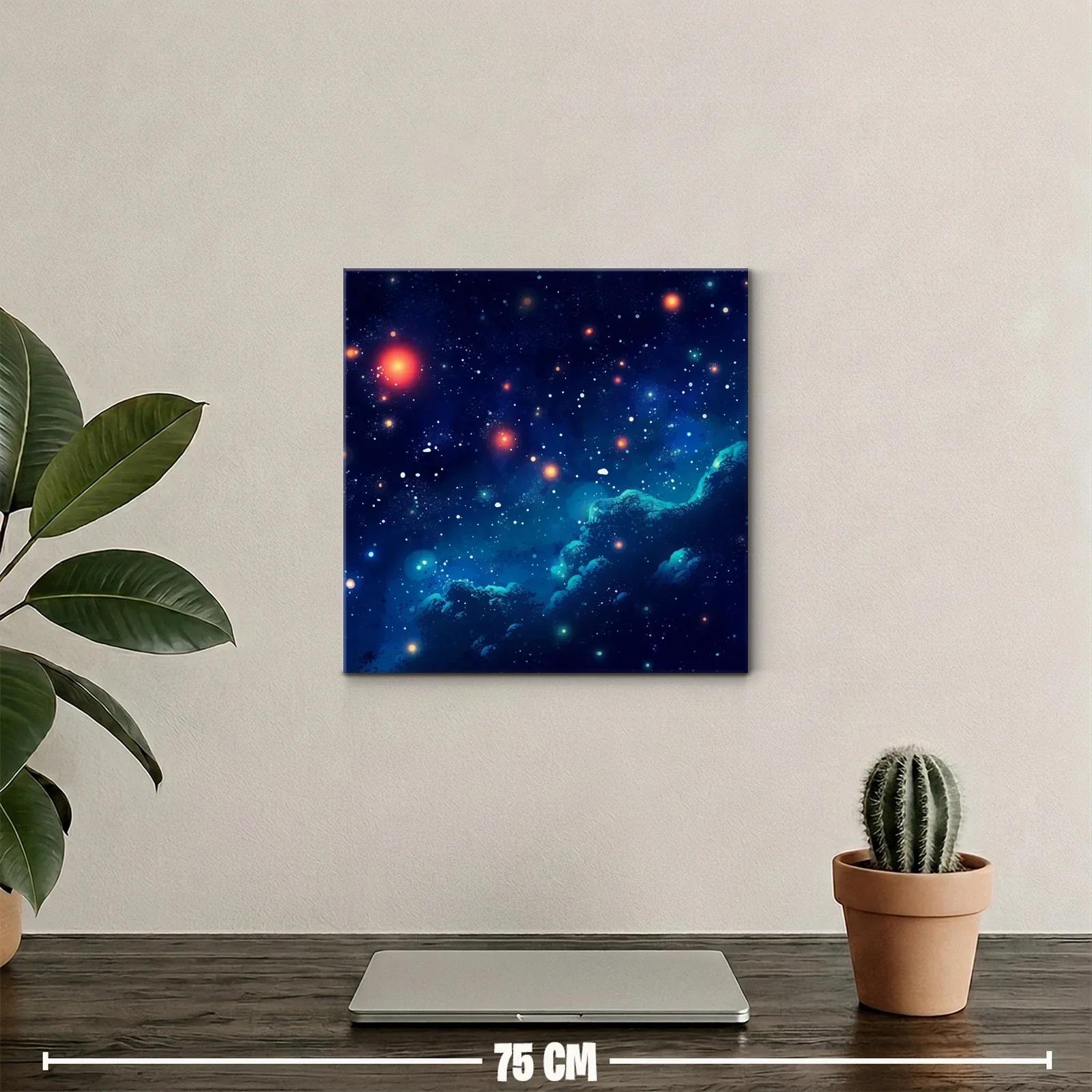 Cielo Estrellado con Destellos en Tonos Azul y Naranja — miniatura 2