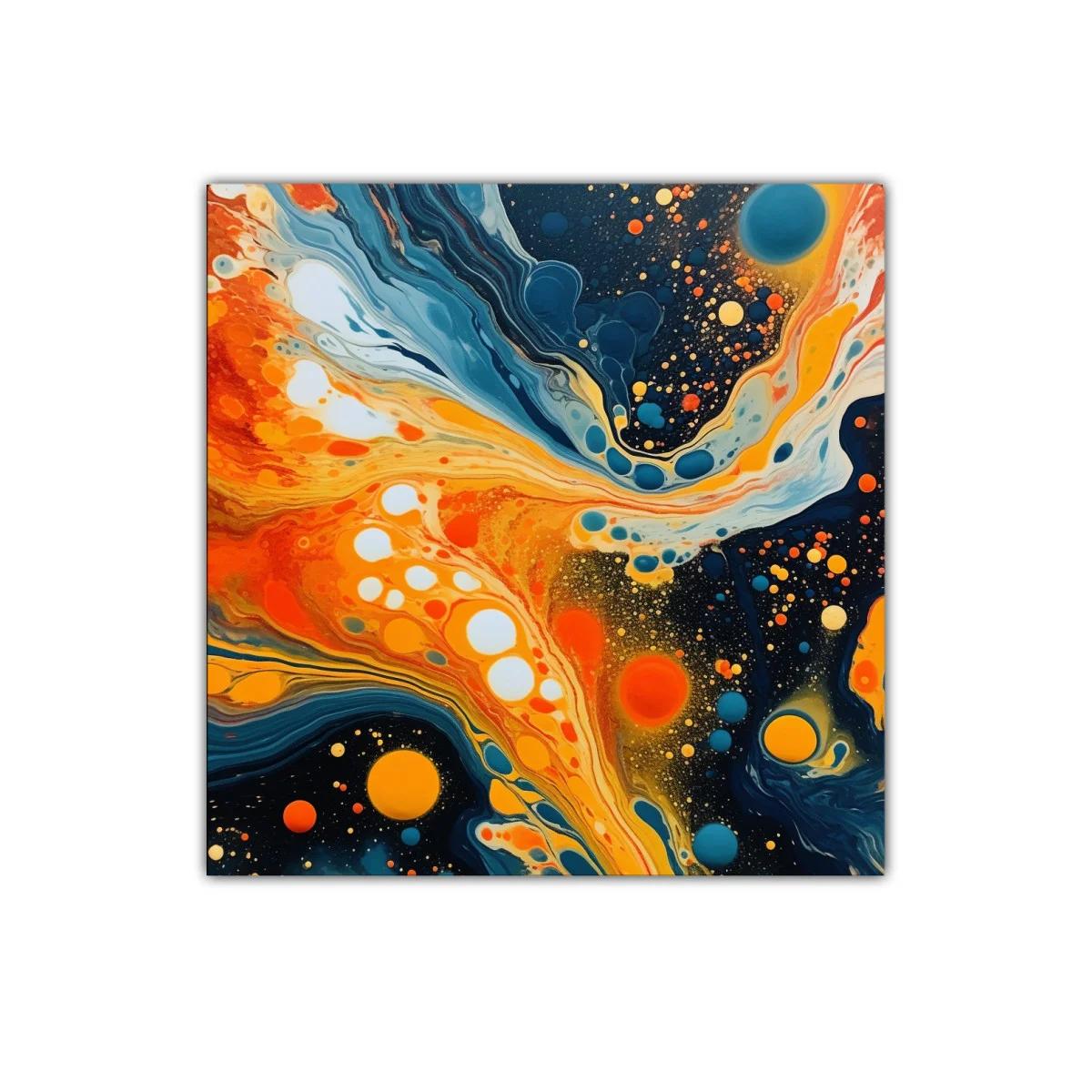 Cuadro abstracto con vibrantes formas y colores dinámicos — miniatura 1