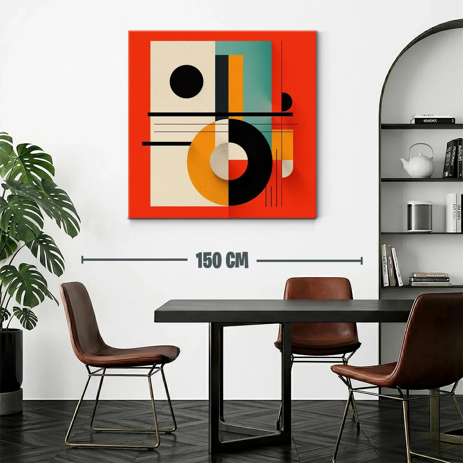 Composición geométrica en tonos vivos y contrastantes — miniatura 2