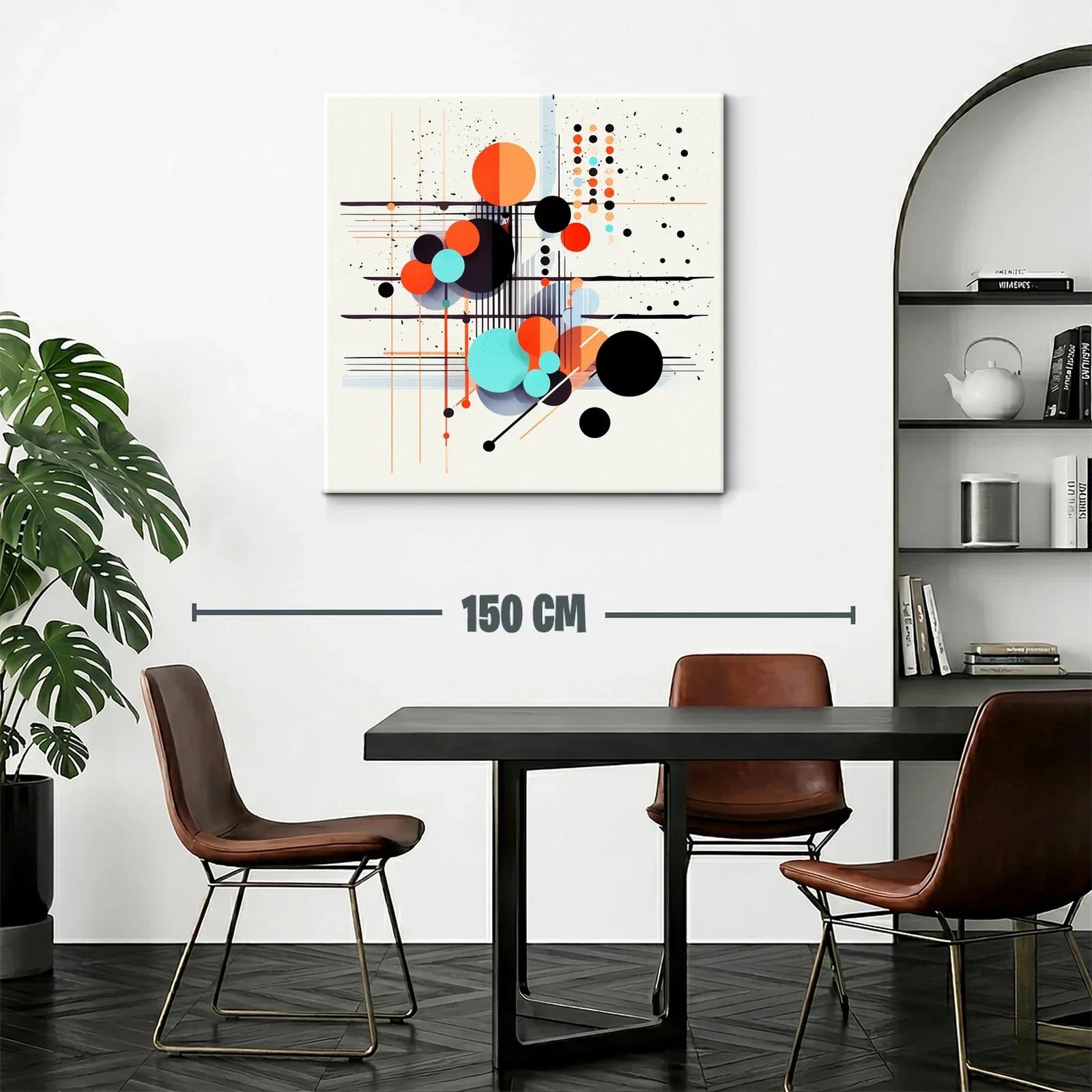 Arte abstracto geométrico en tonos vibrantes y contrastantes — miniatura 2