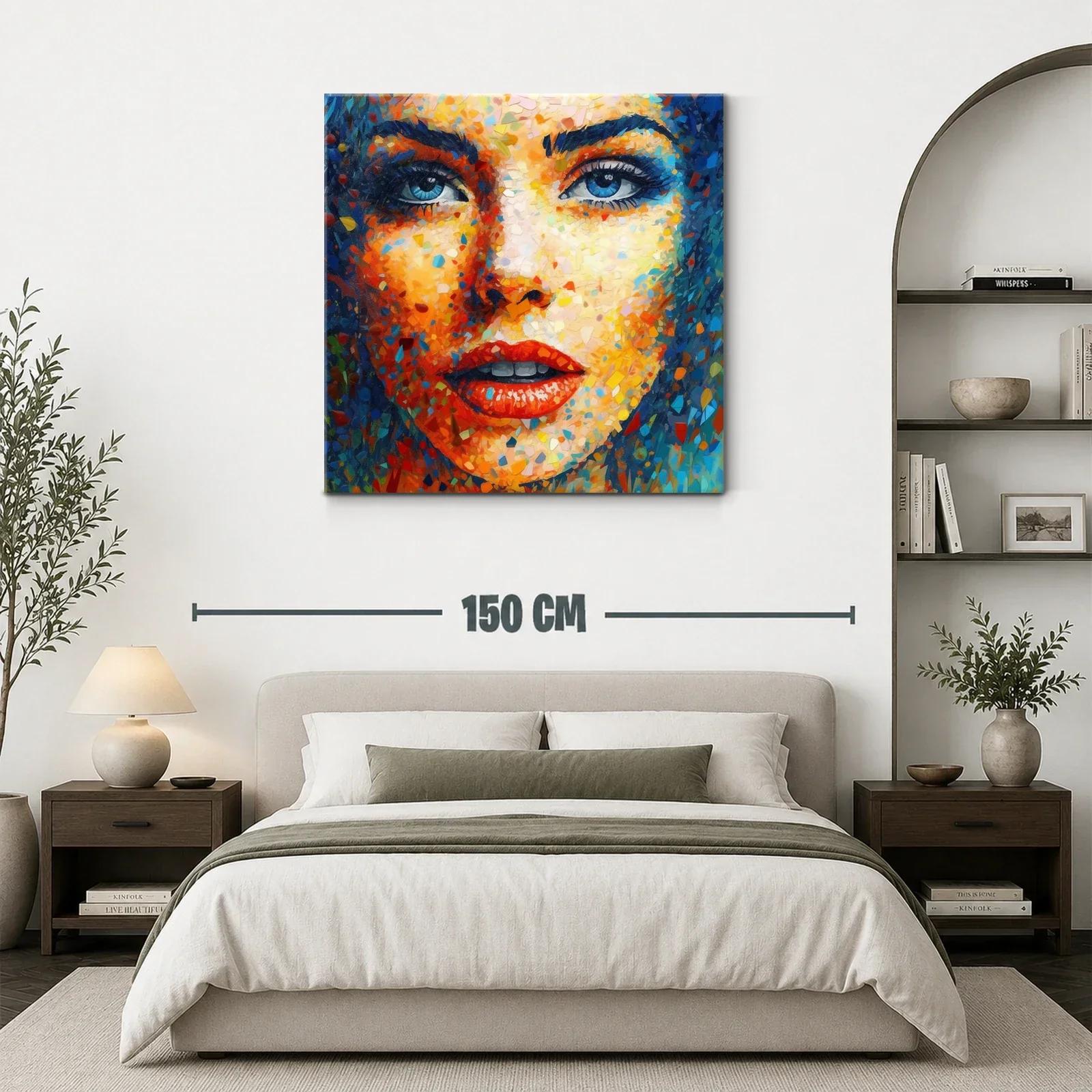 Retrato vibrante de rostro femenino con mirada intensa — miniatura 3
