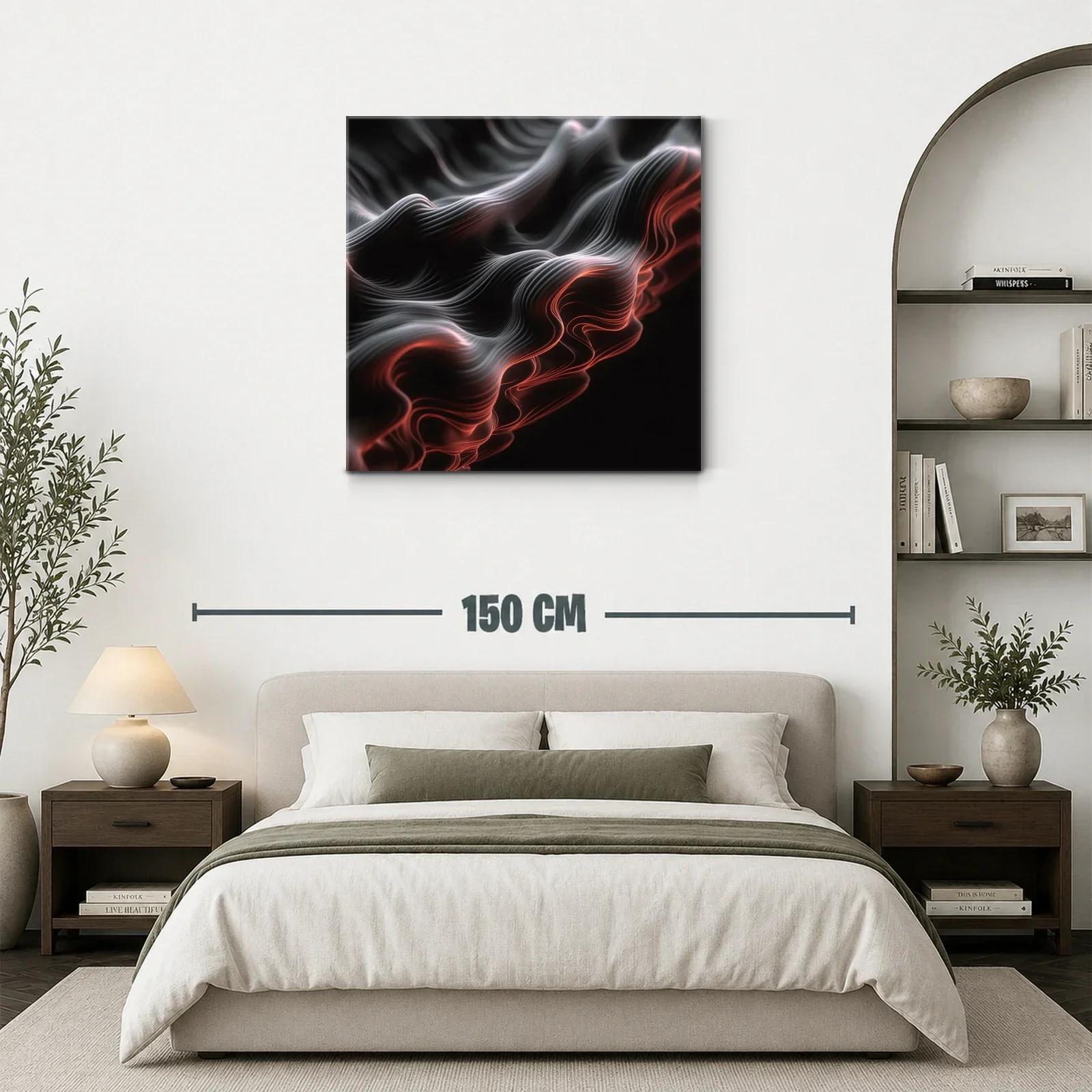 Ondas abstractas con luces cálidas y sombras profundas — miniatura 3