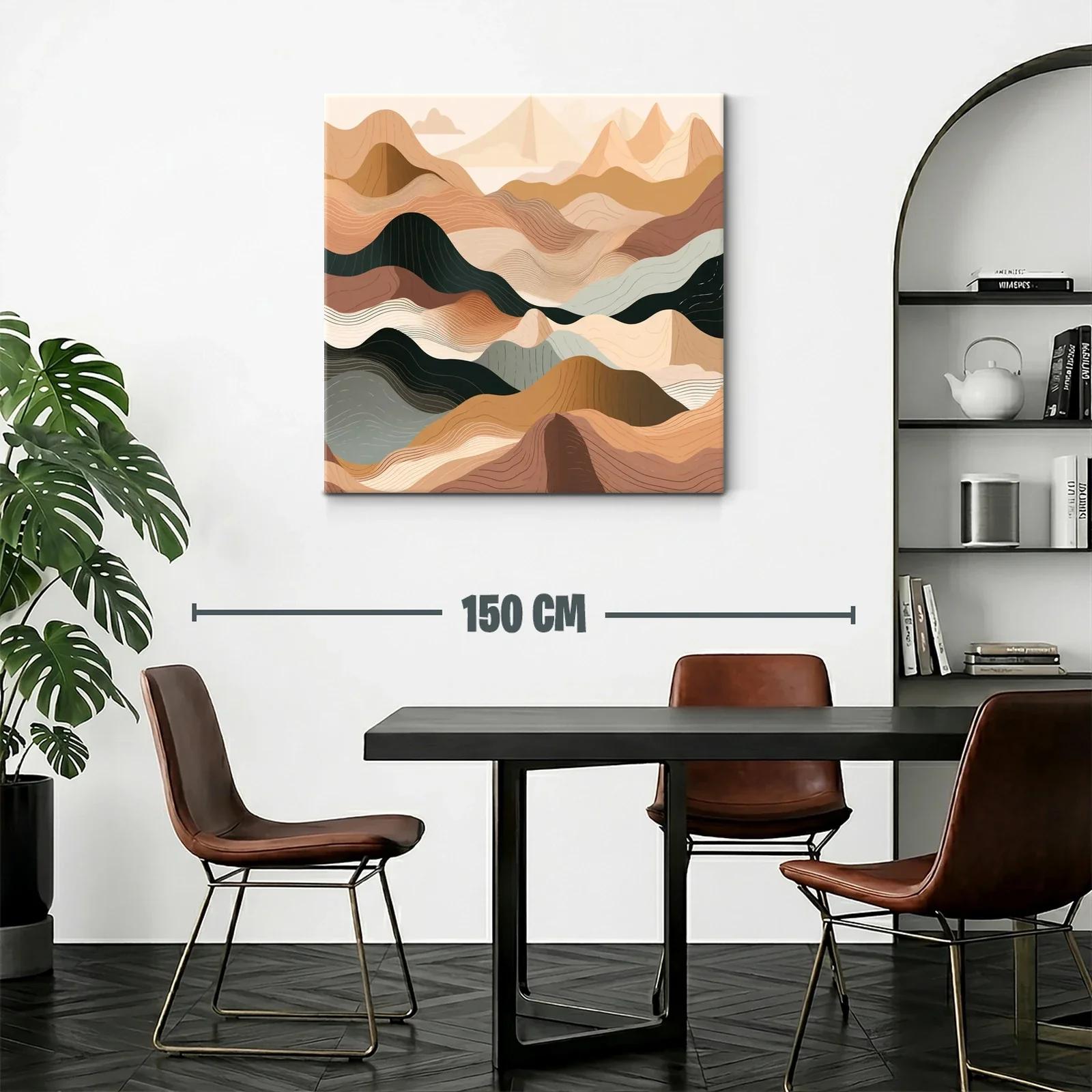 Paisaje abstracto en tonos tierra y negro elegante — miniatura 2