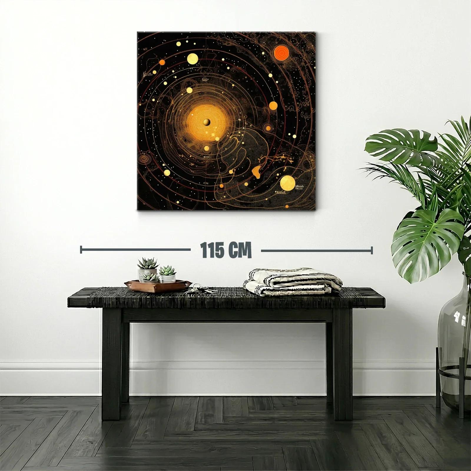 Representación artística del sistema solar con tonos cálidos — miniatura 2