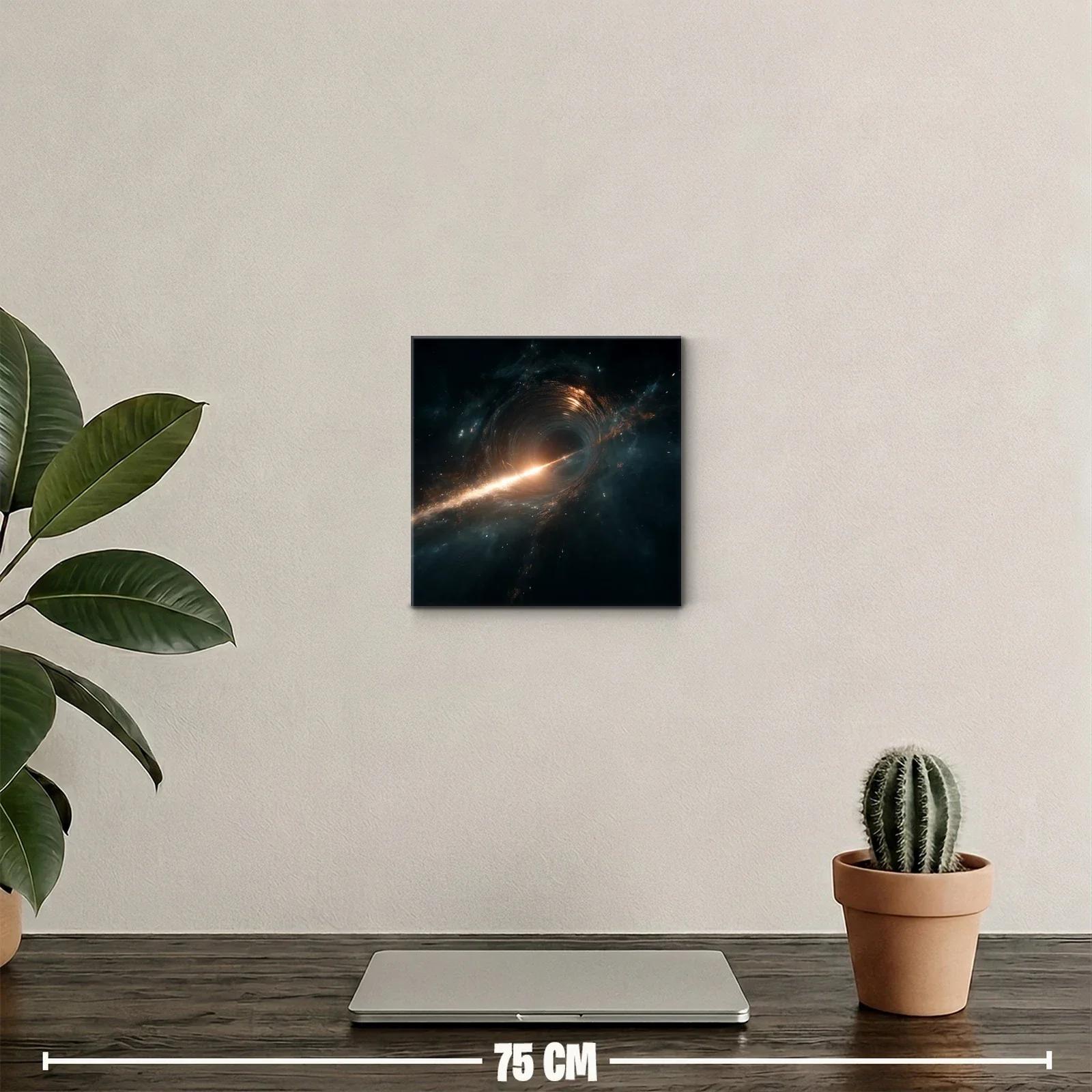 Cuadro Espacial con Agujero Negro y Luz Radiante — miniatura 2