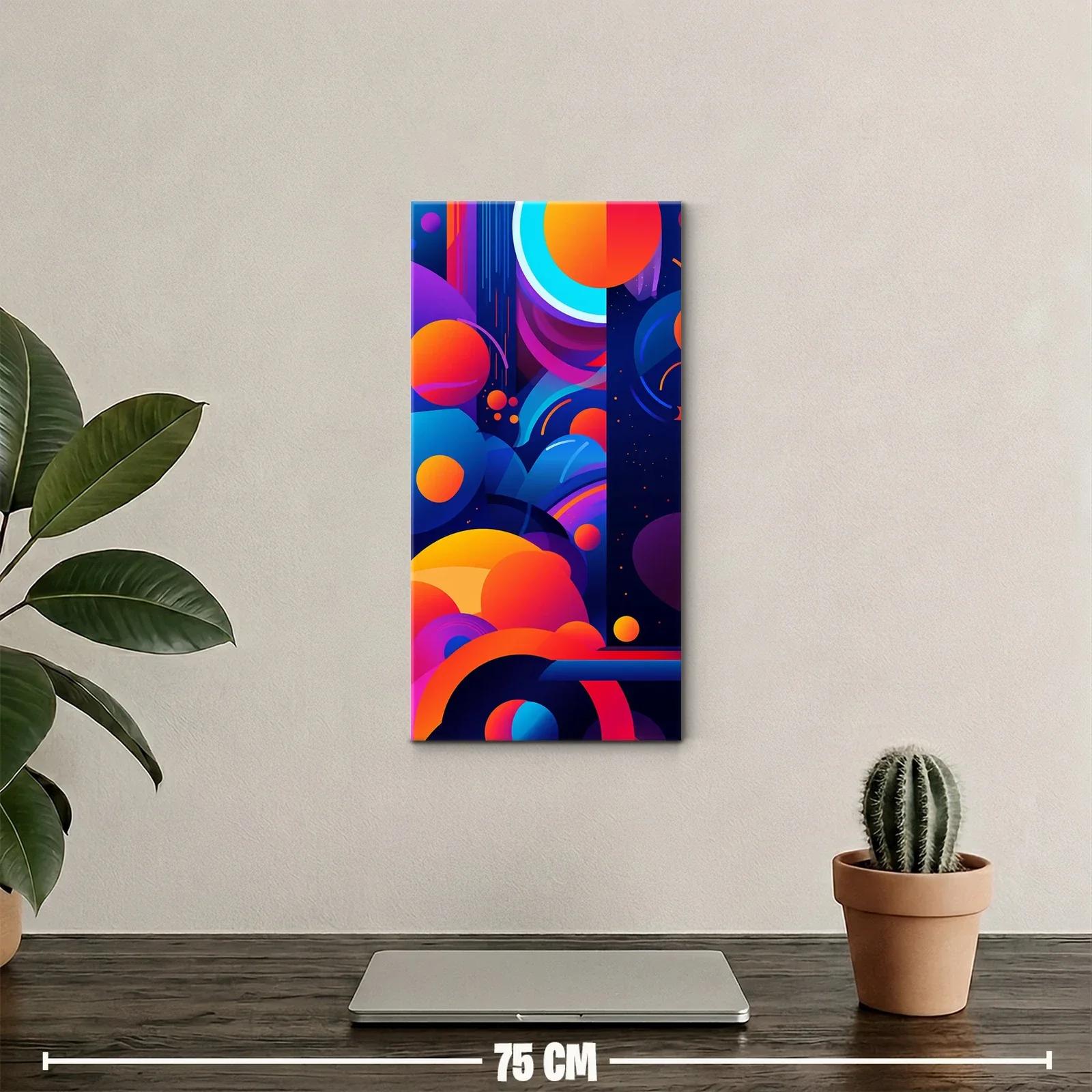 Cuadro planetas con órbitas y colores vibrantes — miniatura 2