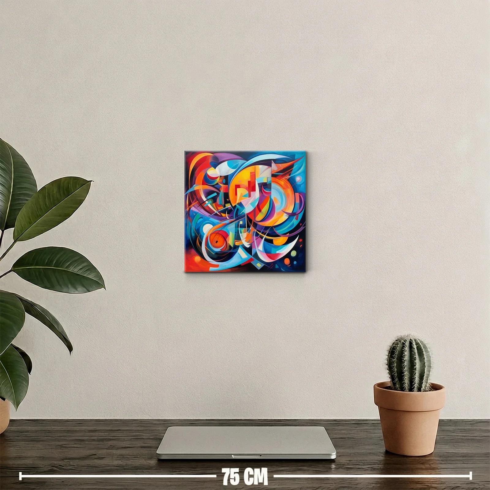 Composición abstracta con formas y colores vibrantes — miniatura 2